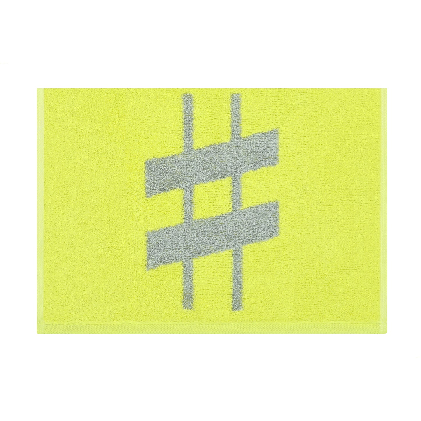 2er Set - Kleines Handtuch mit Buchstabe "#" – Silber / Lime