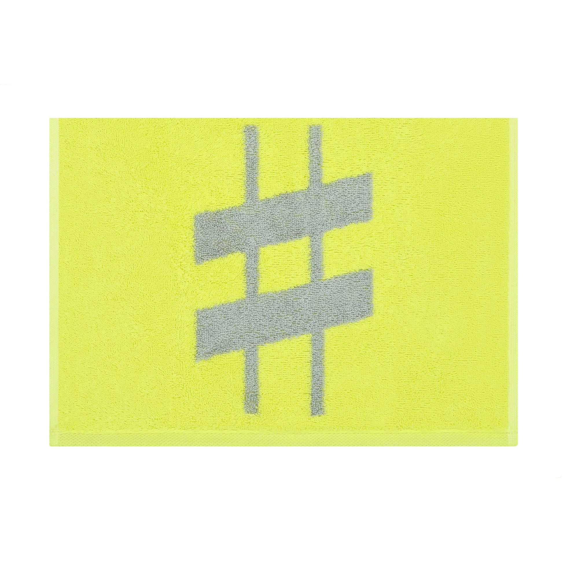2er Set - Kleines Handtuch mit Buchstabe "#" – Silber / Lime