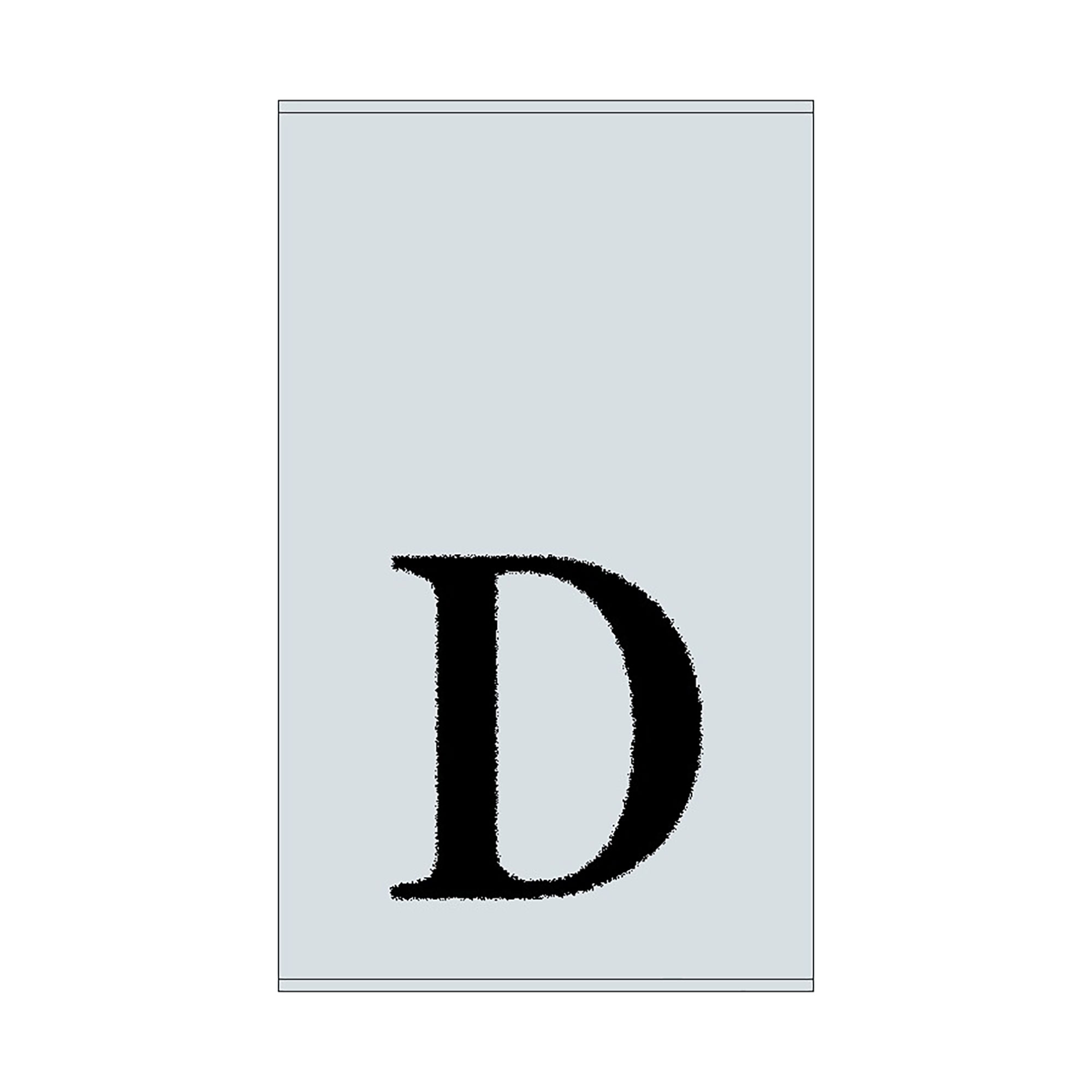 Kleines Handtuch mit Großbuchstaben D 2er Set - Kleines Handtuch mit Buchstabe "D", 2 Farben