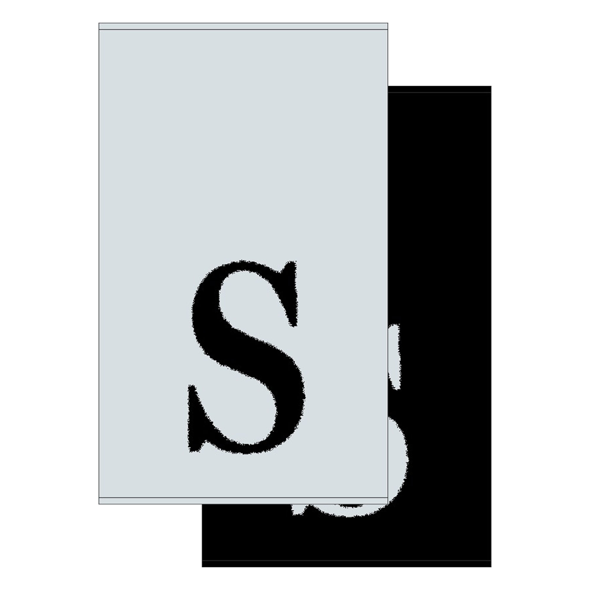2er Set - Kleines Handtuch mit Buchstabe "S", 2 Farben 