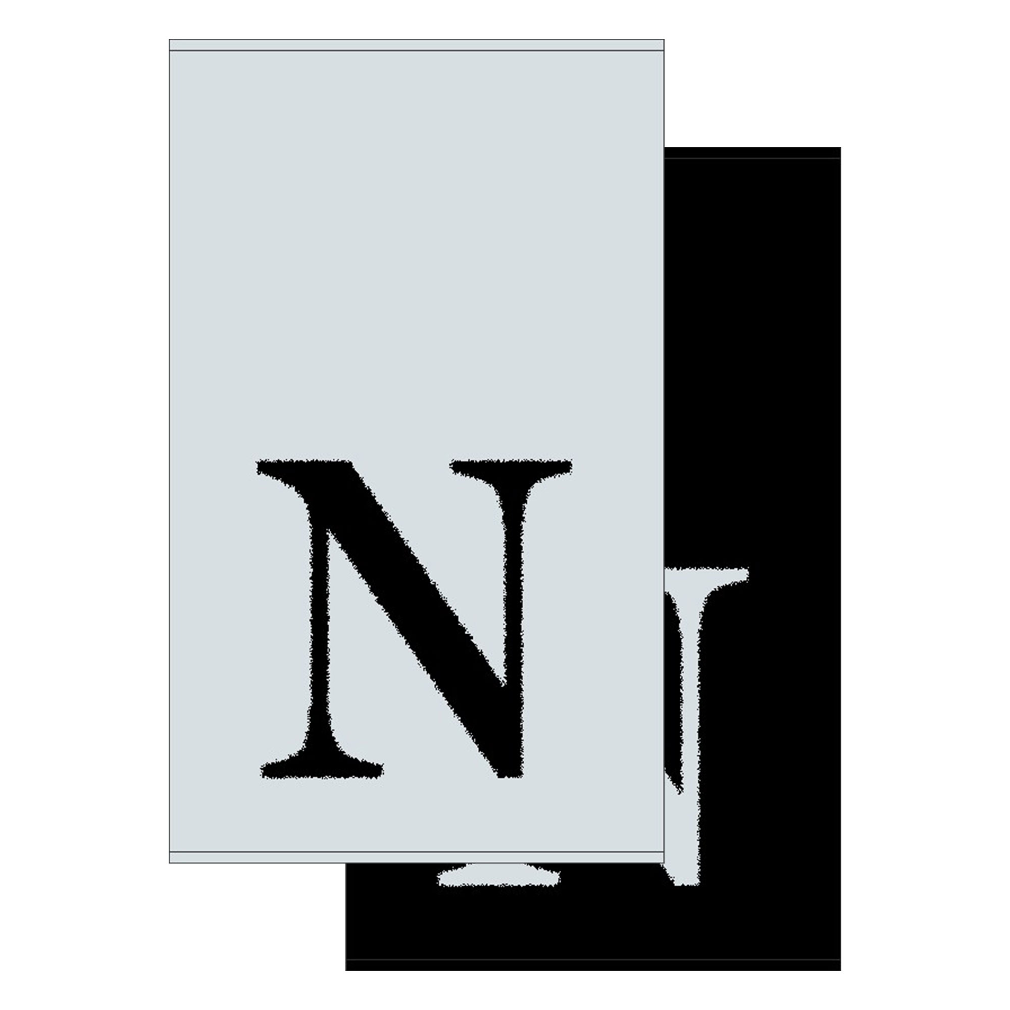 2er Set - Kleines Handtuch mit Buchstabe "N", 2 Farben  
