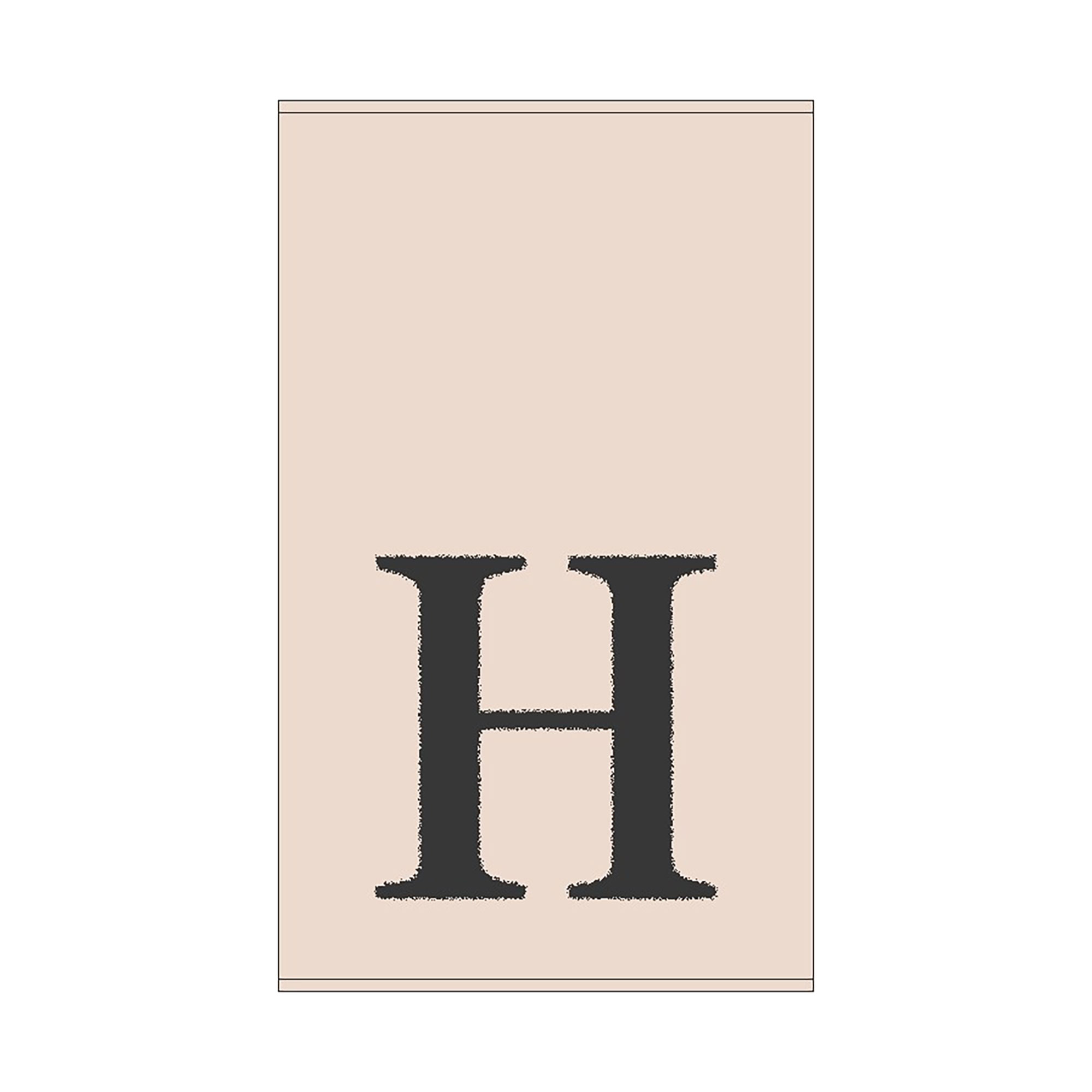 2er Set - Kleines Handtuch mit Buchstabe "H", 2 Farben 