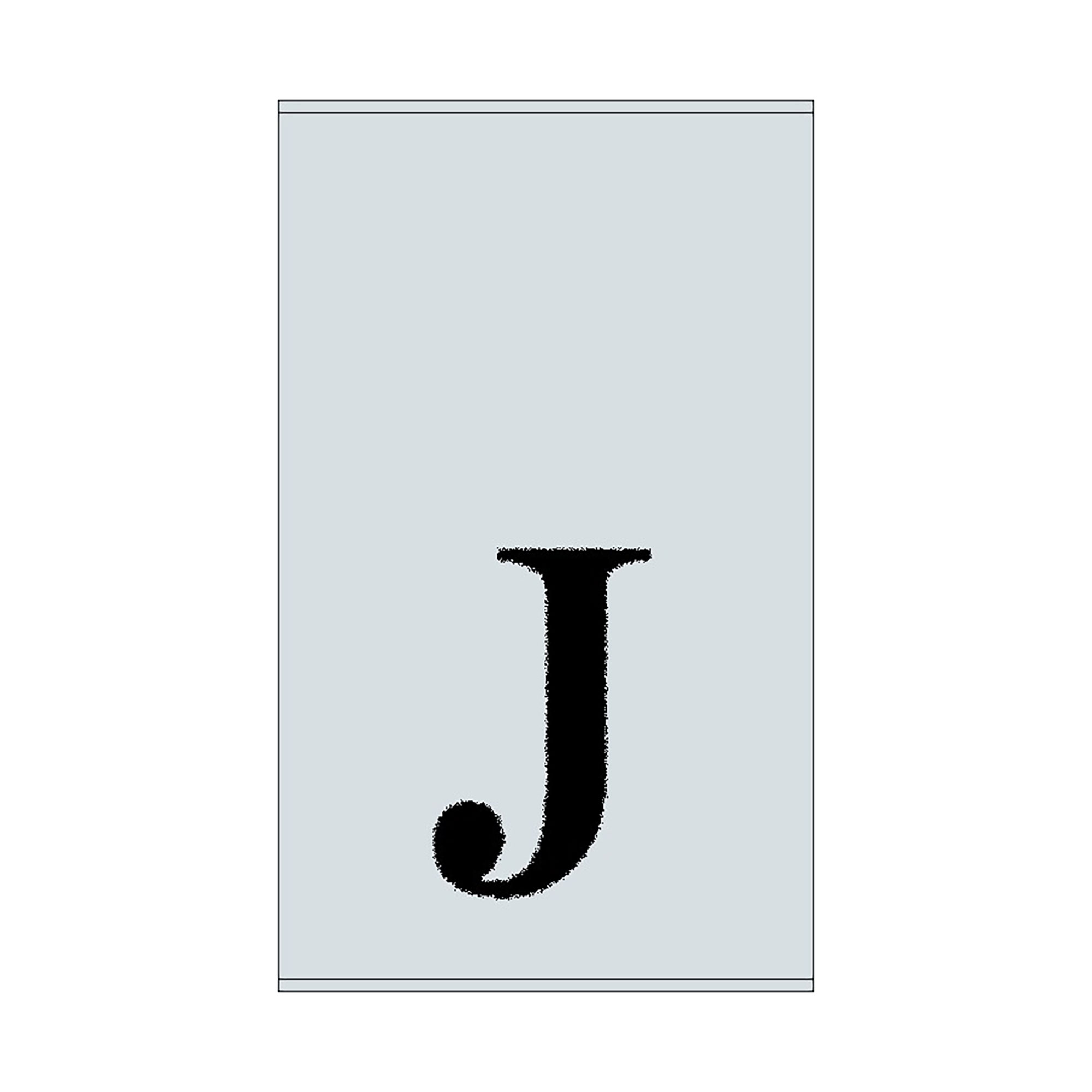 2er Set - Kleines Handtuch mit Buchstabe "J", 2 Farben 