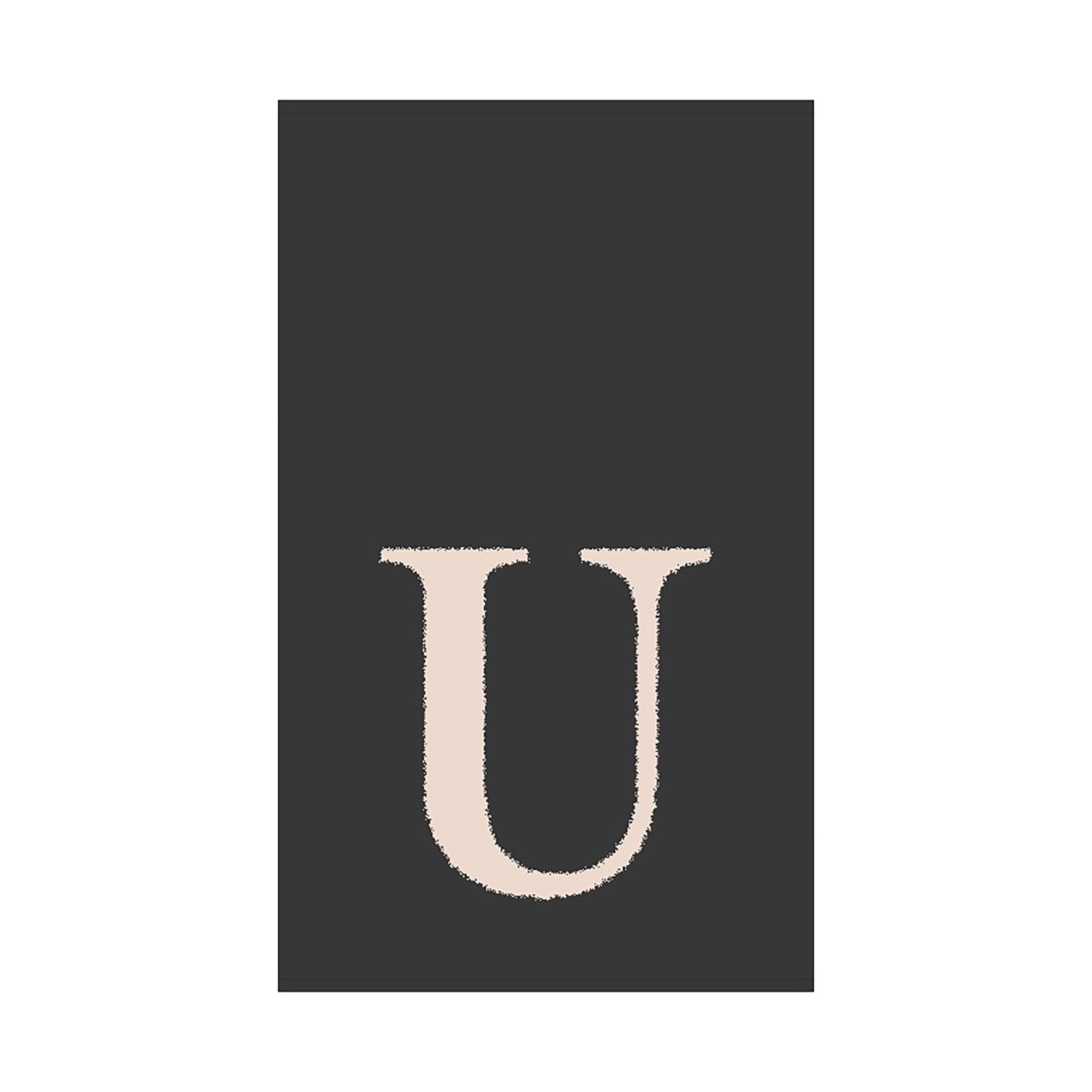 2er Set - Kleines Handtuch mit Buchstabe "U", 2 Farben 