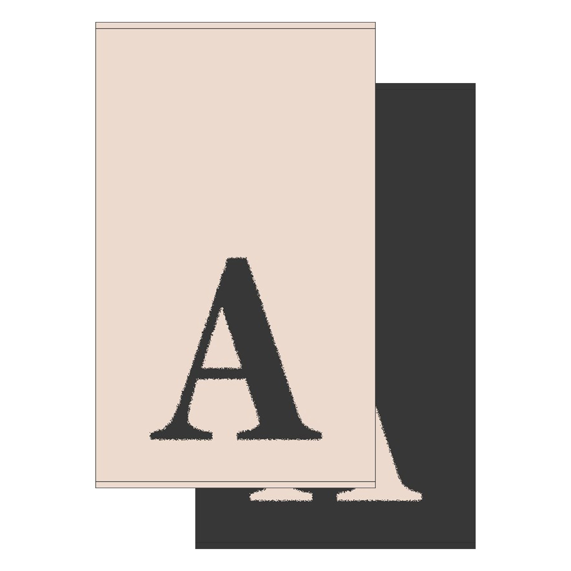 2er Set - Kleines Handtuch mit Buchstabe "A", 2 Farben 2er Set - Kleines Handtuch mit Buchstabe "A", 2 Farben