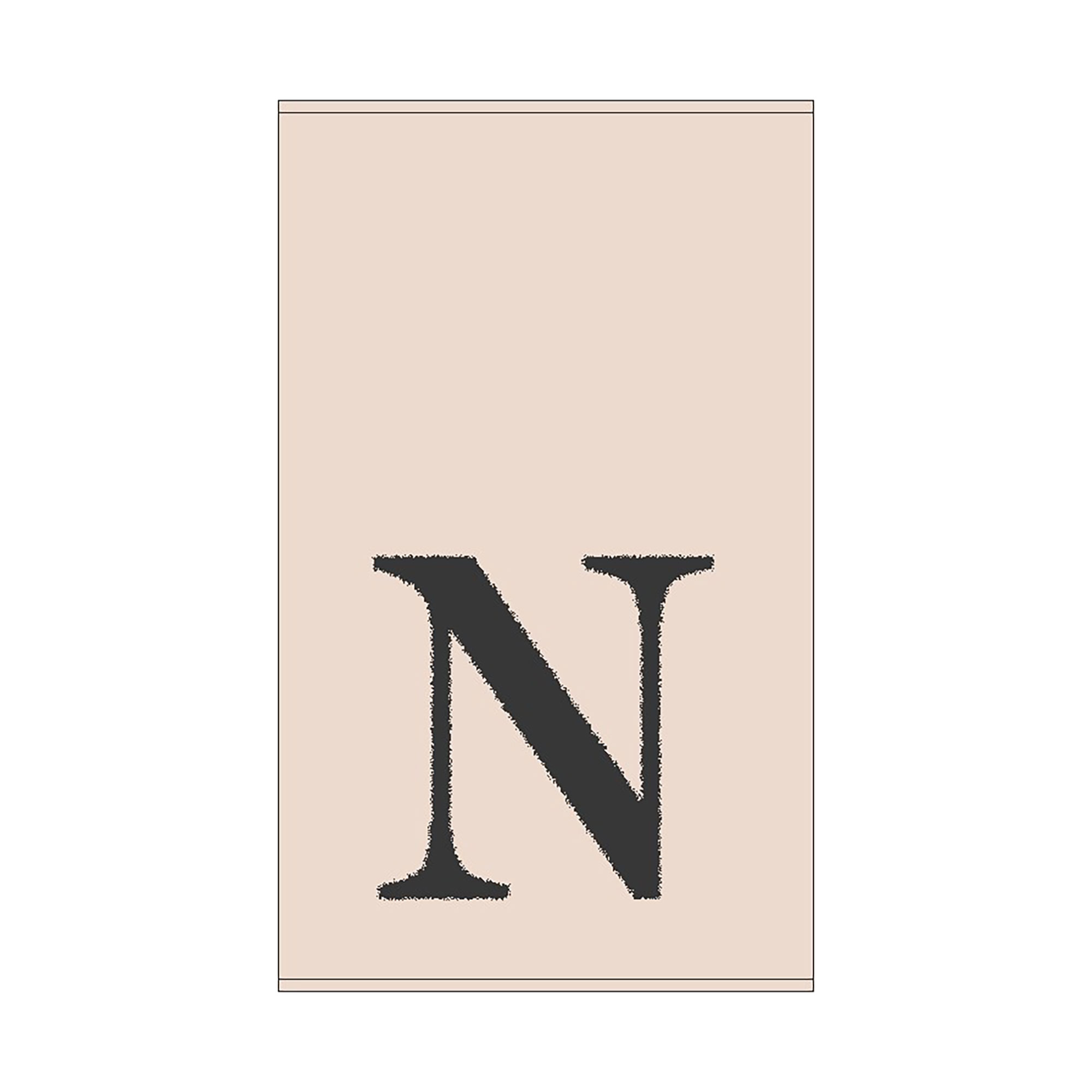 2er Set - Kleines Handtuch mit Buchstabe "N", 2 Farben 2er Set - Kleines Handtuch mit Buchstabe "N", 2 Farben