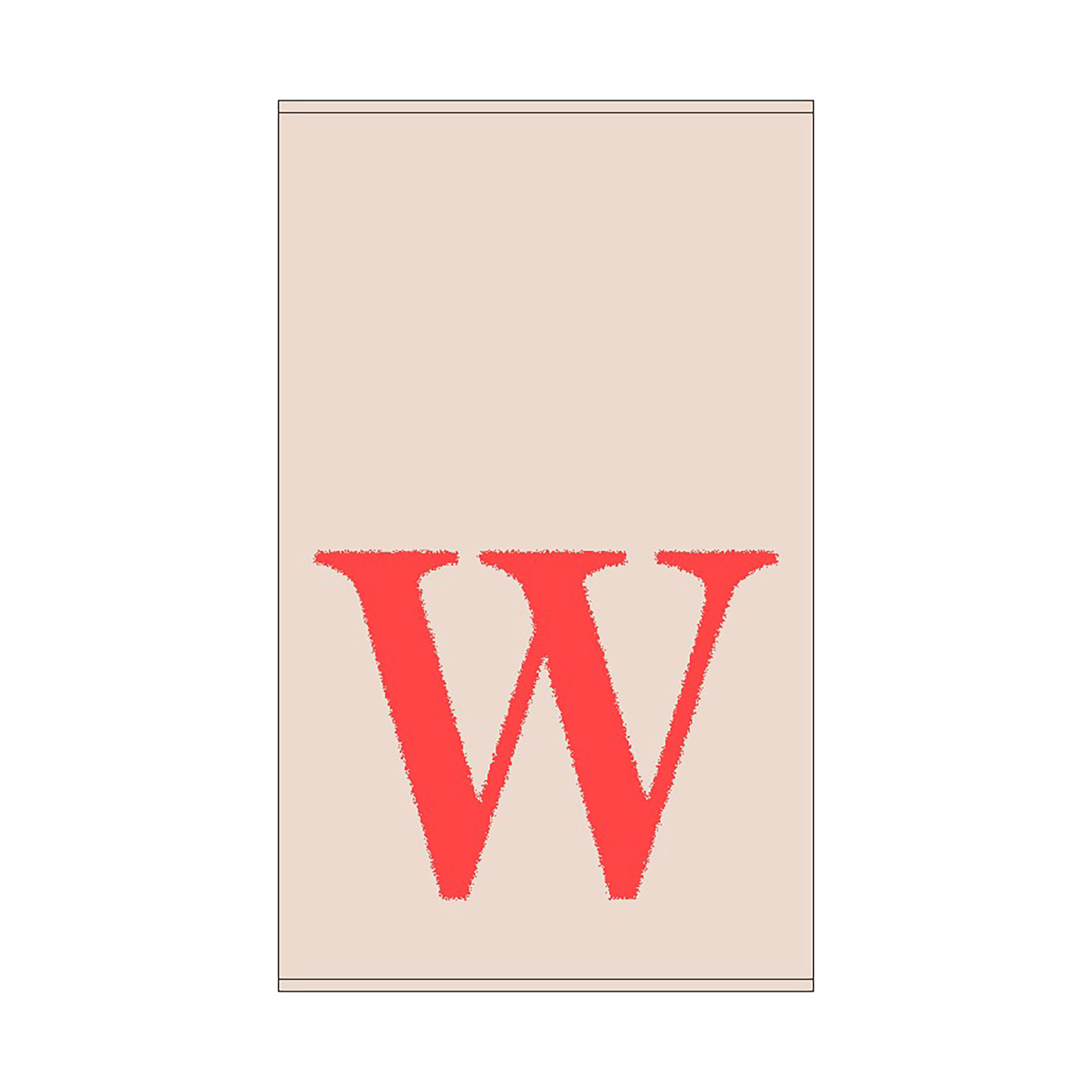 2er Set - Kleines Handtuch mit Buchstabe "W", 2 Farben  