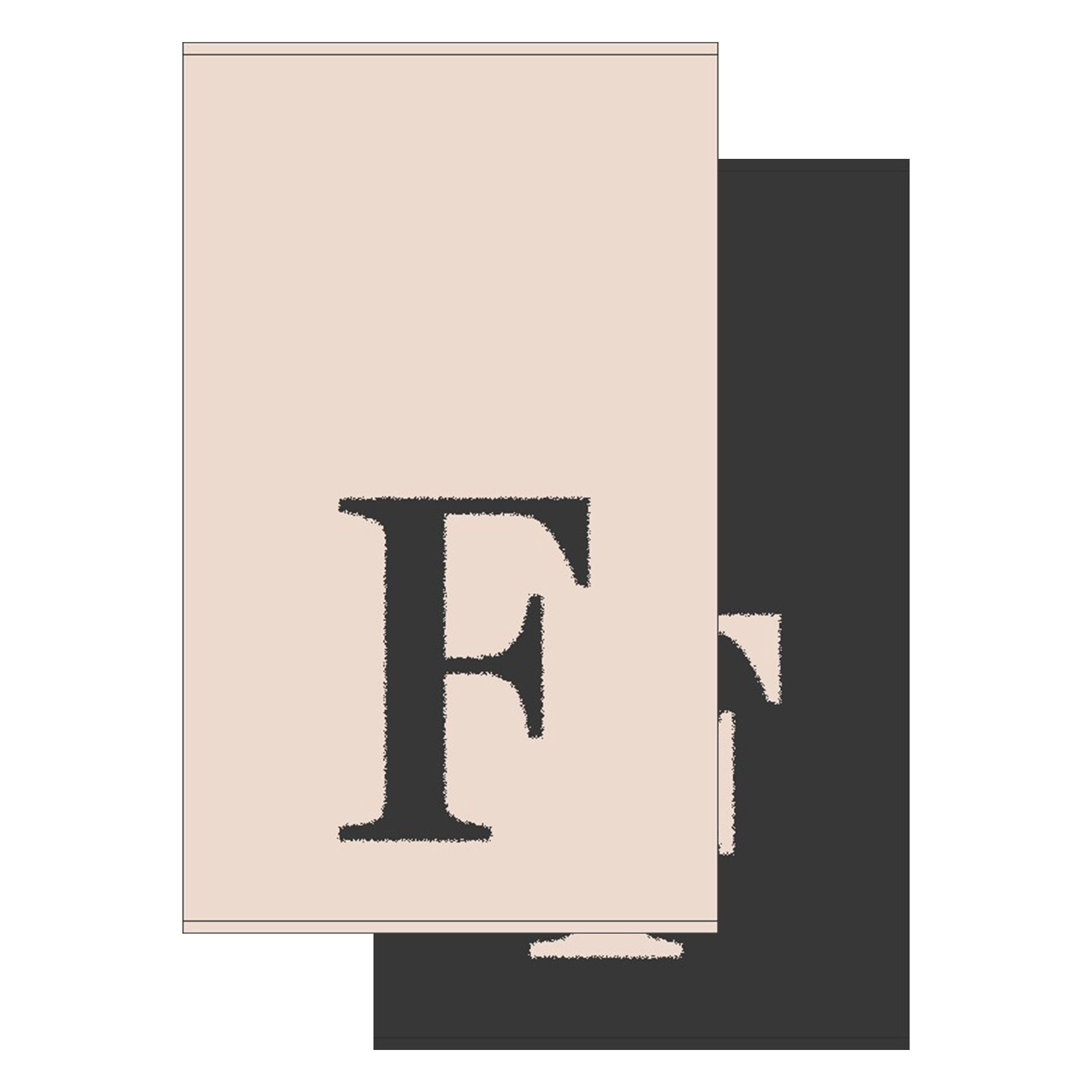 2er Set - Kleines Handtuch mit Buchstabe "F", 2 Farben 2er Set - Kleines Handtuch mit Buchstabe "F", 2 Farben