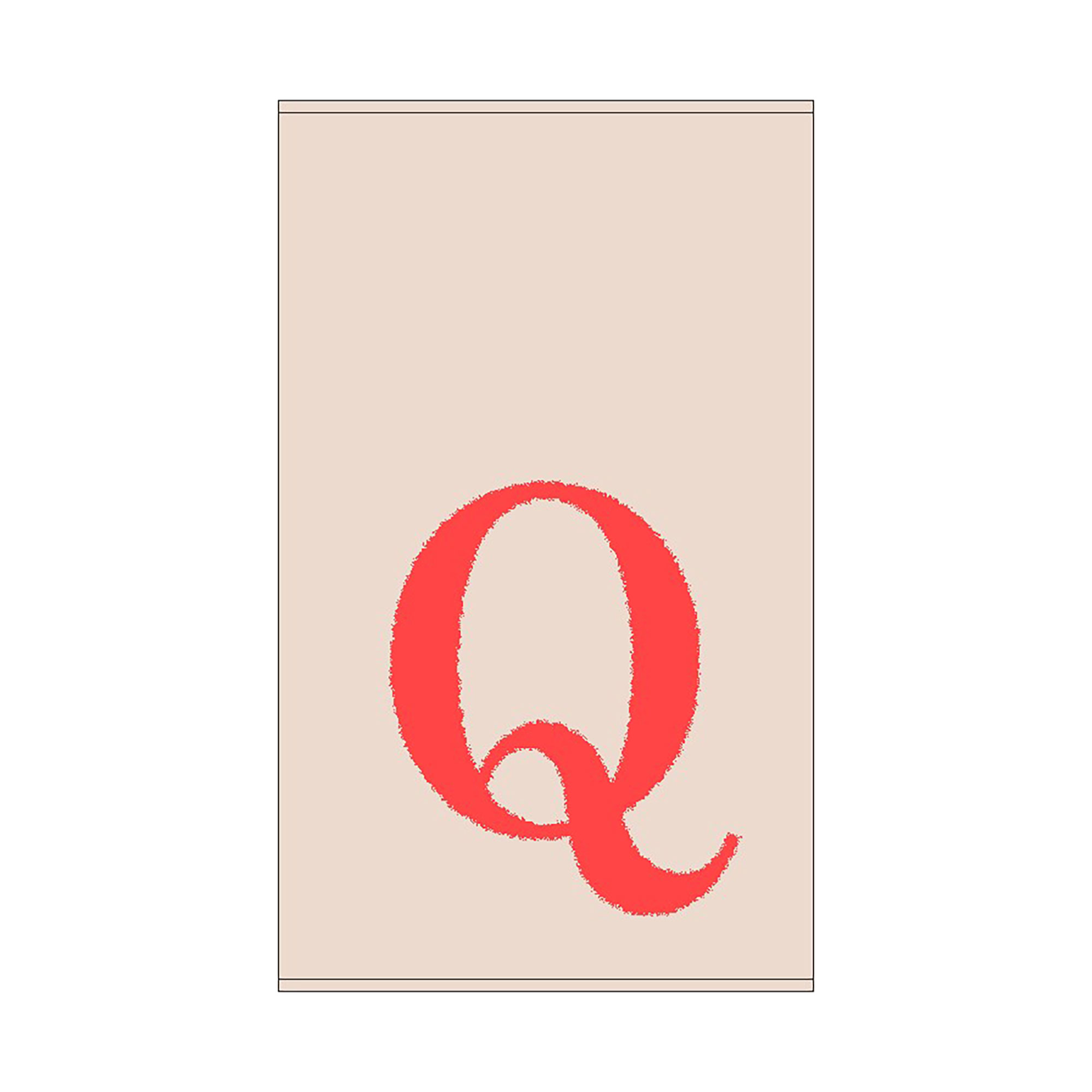 2er Set - Kleines Handtuch mit Buchstabe "Q", 2 Farben 2er Set - Kleines Handtuch mit Buchstabe "Q", 2 Farben