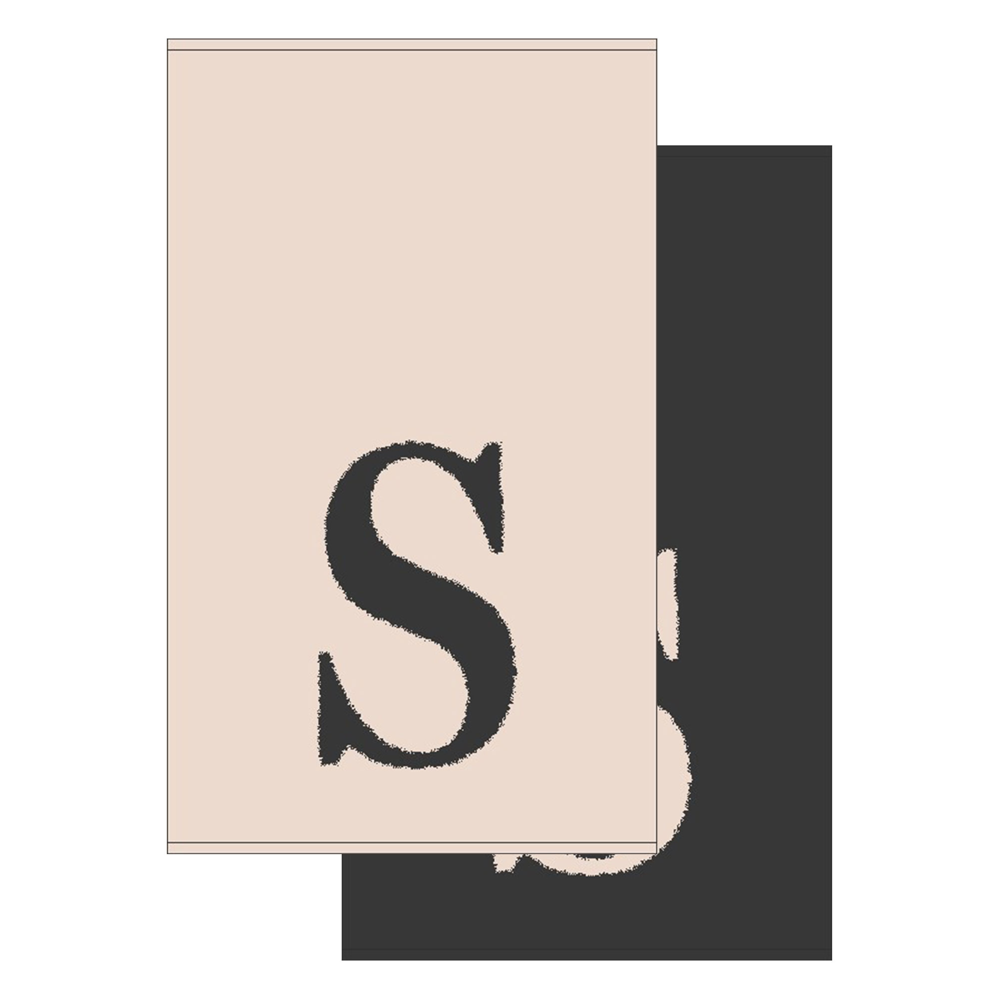 2er Set - Kleines Handtuch mit Buchstabe "S", 2 Farben 