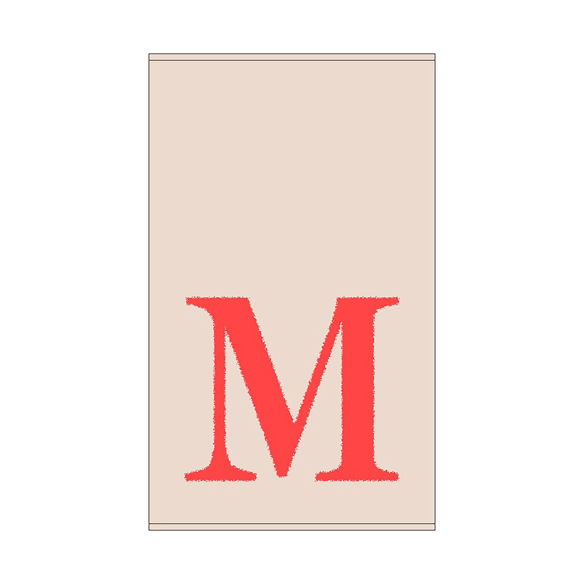 2er Set - Kleines Handtuch mit Buchstabe "M", 2 Farben 2er Set - Kleines Handtuch mit Buchstabe "M", 2 Farben