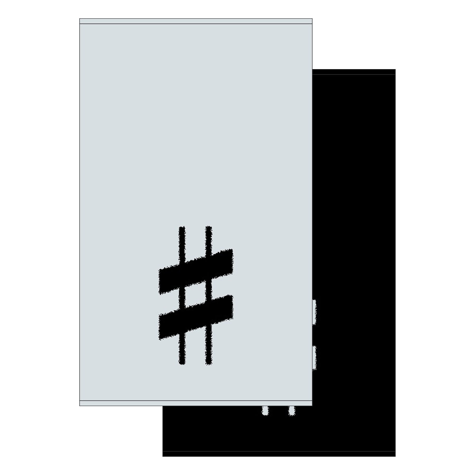 2er Set - Kleines Handtuch mit Buchstabe "#", 2 Farben  