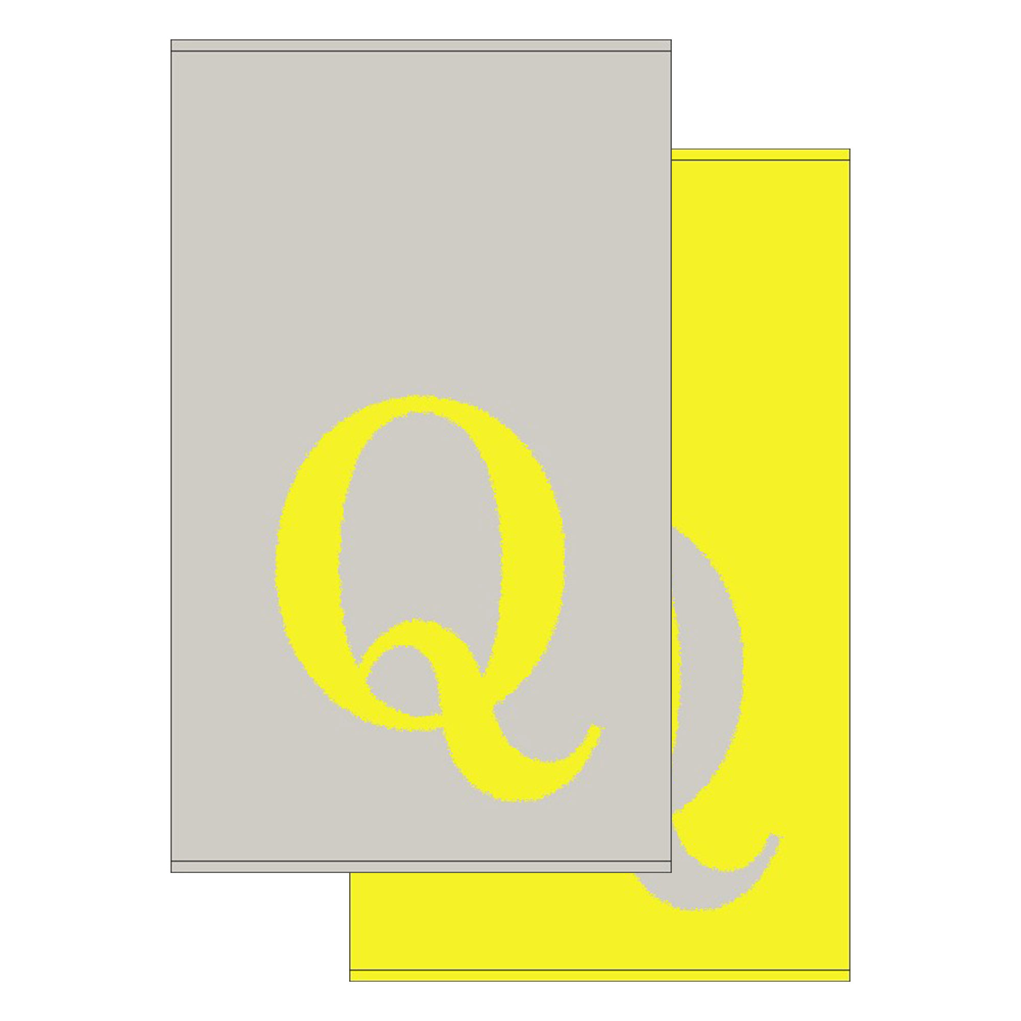 2er Set - Kleines Handtuch mit Buchstabe "Q", 2 Farben  