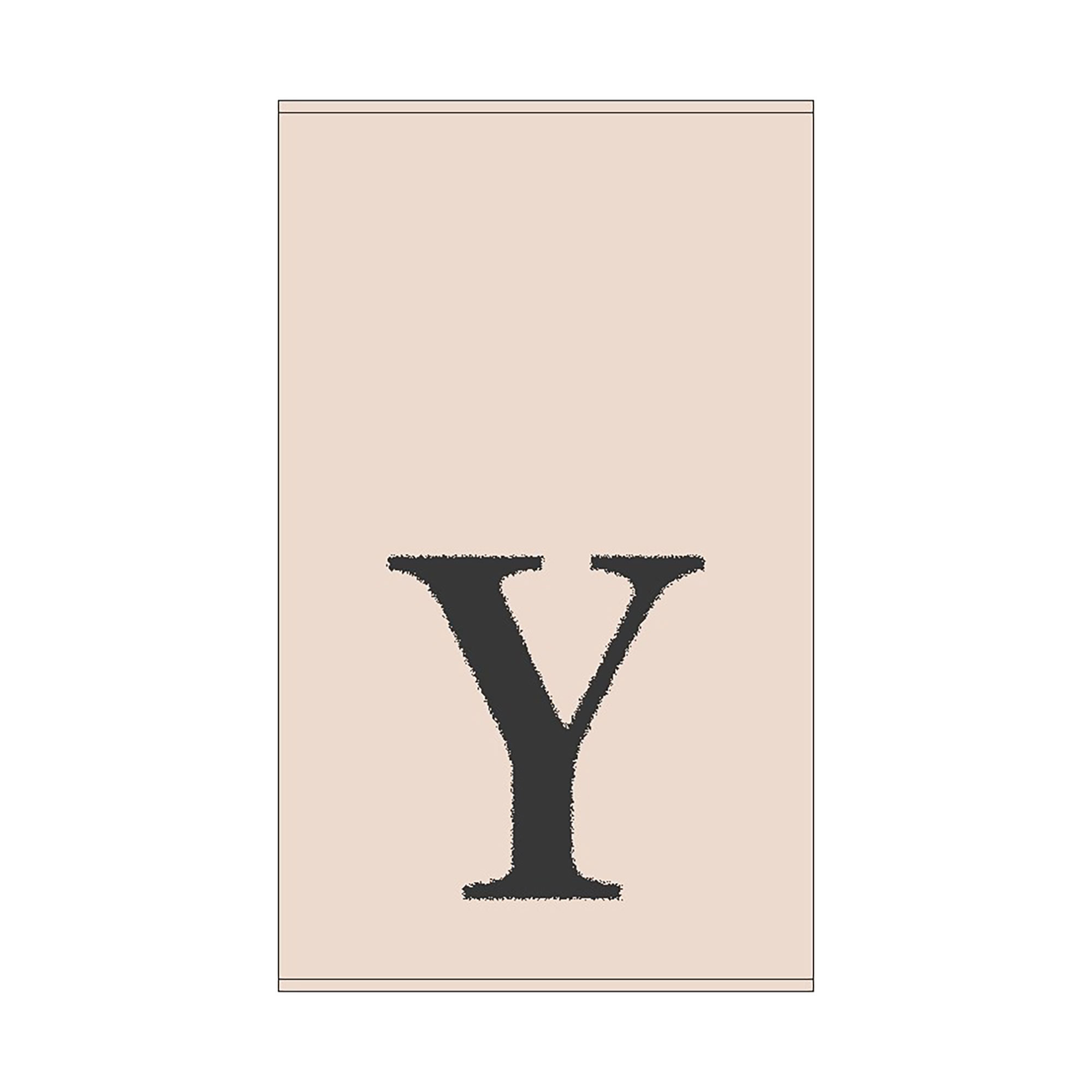2er Set - Kleines Handtuch mit Buchstabe "Y", 2 Farben  