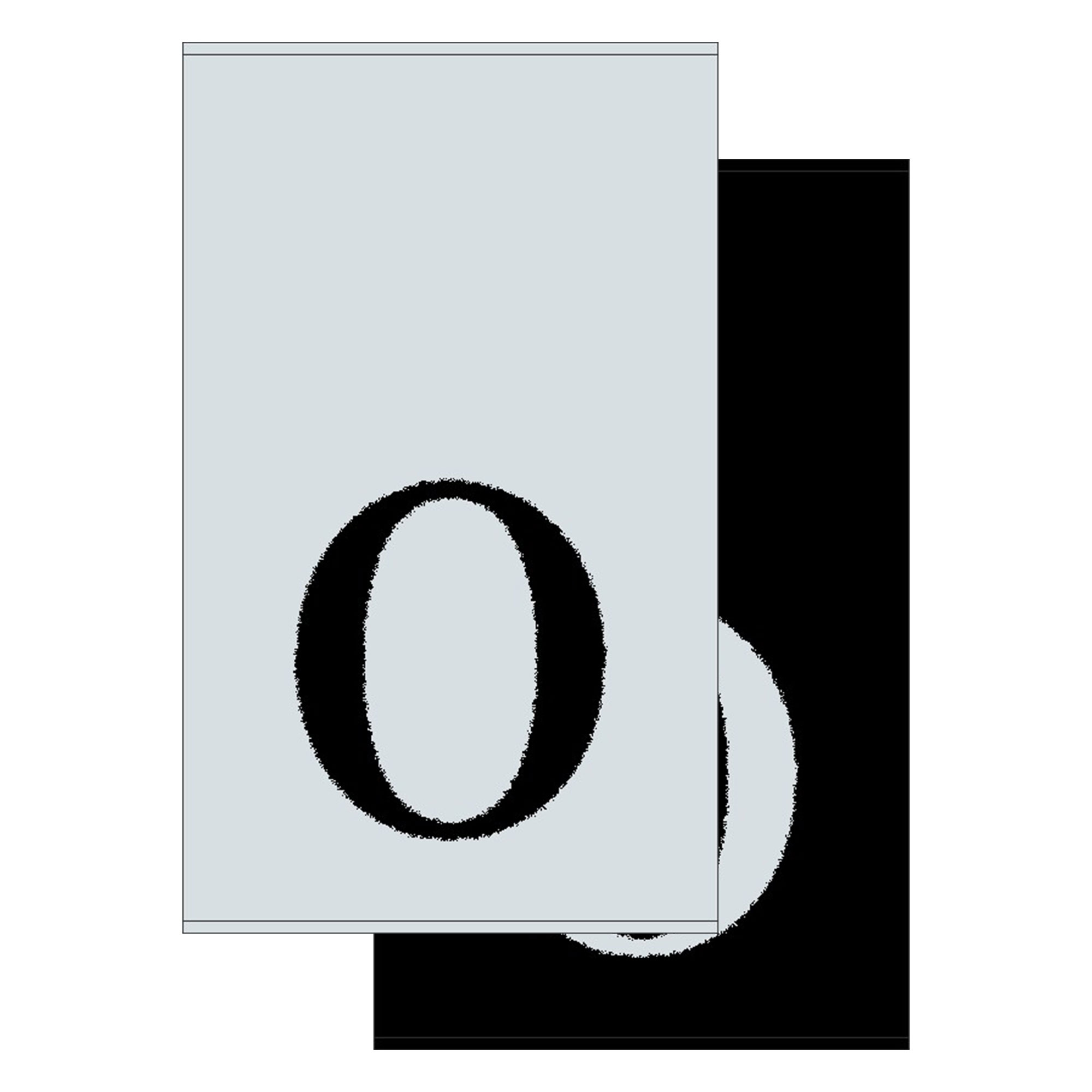 2er Set - Kleines Handtuch mit Buchstabe "O", 2 Farben  