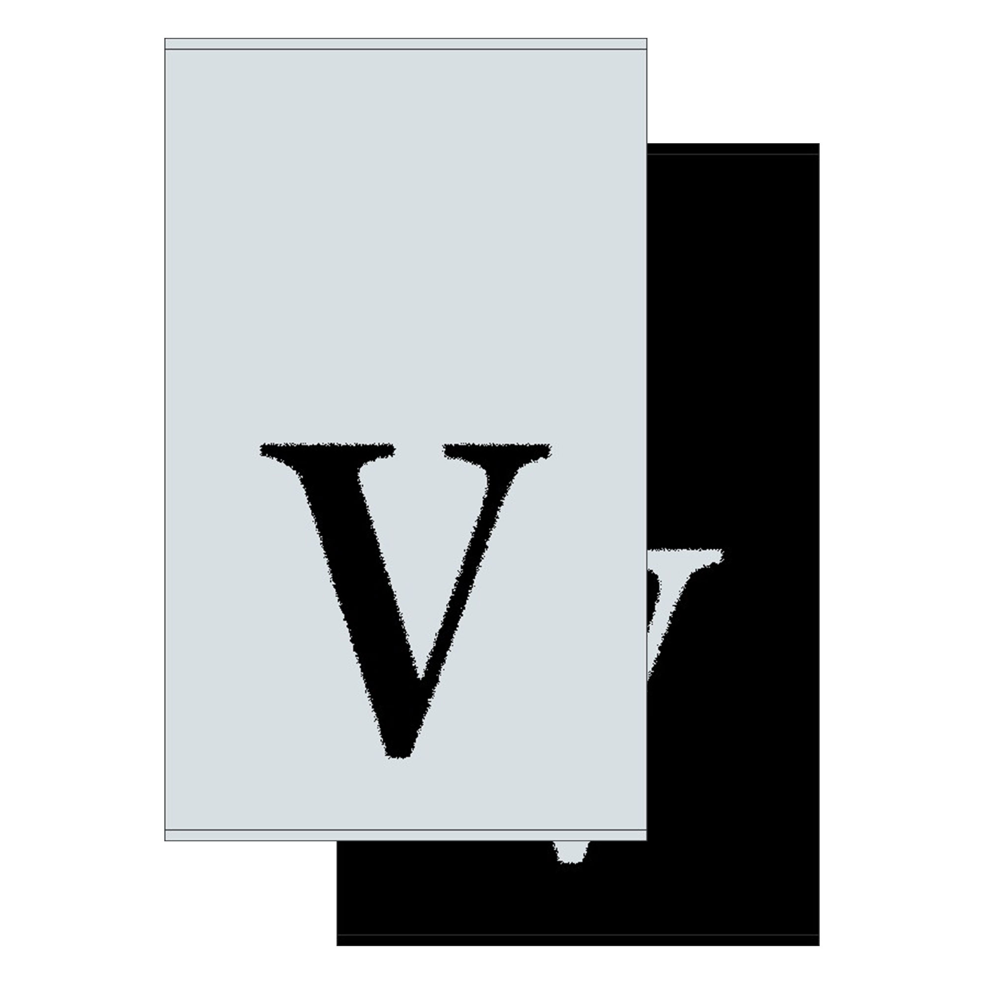 2er Set - Kleines Handtuch mit Buchstabe "V", 2 Farben  