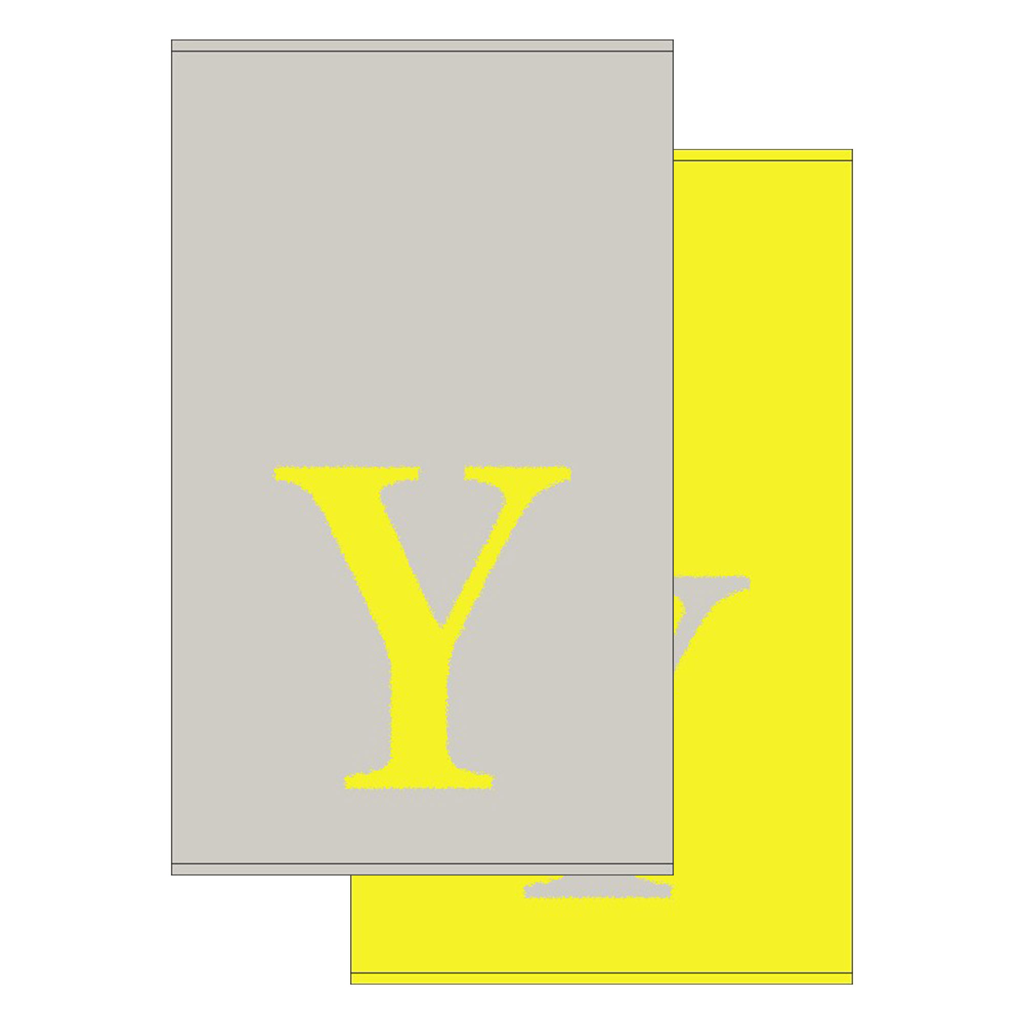 2er Set - Kleines Handtuch mit Buchstabe "Y", 2 Farben  