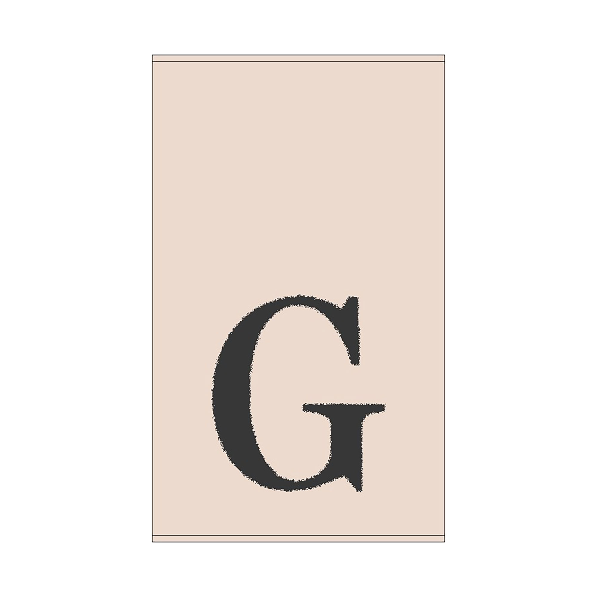 2er Set - Kleines Handtuch mit Buchstabe "G", 2 Farben 