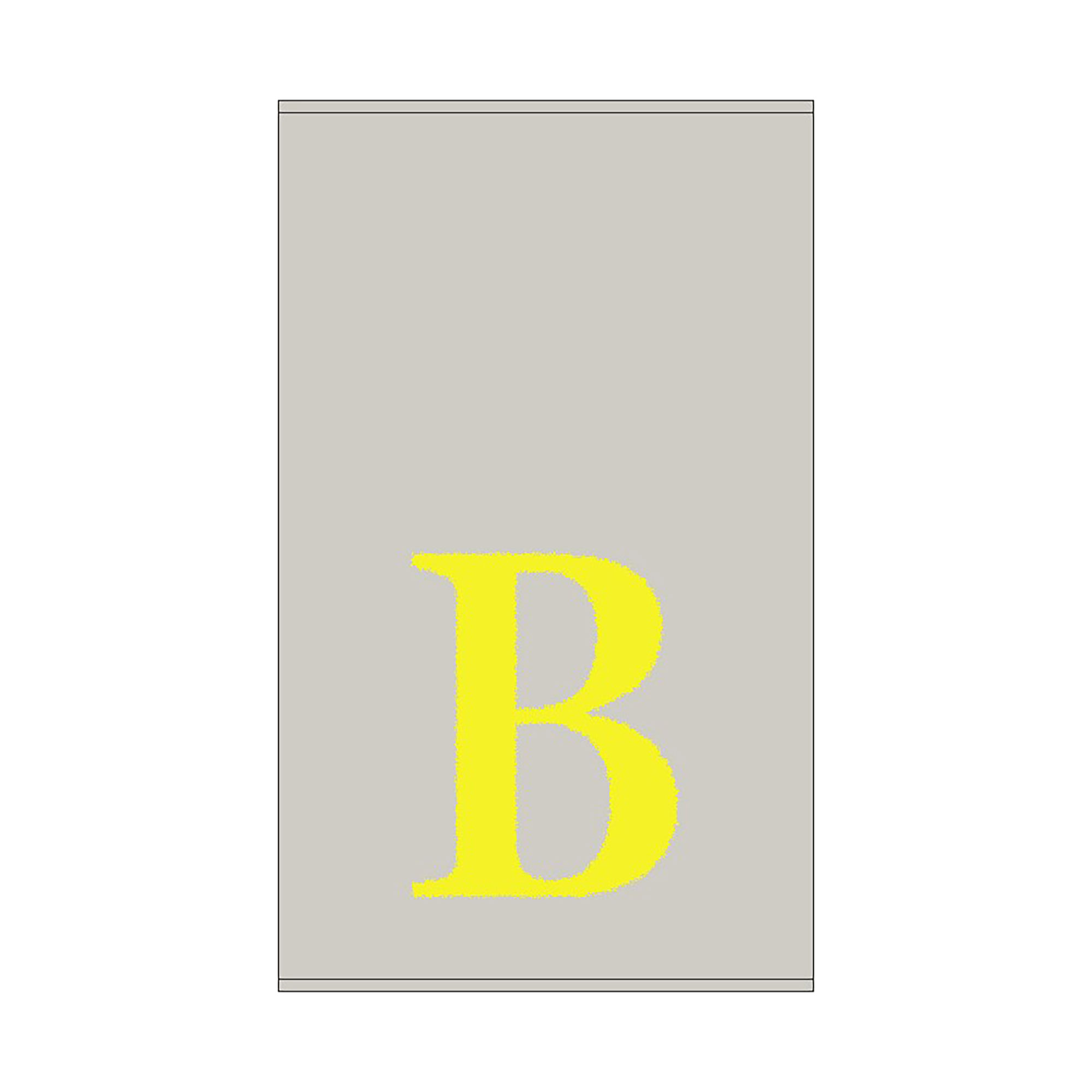 2er Set - Kleines Handtuch mit Buchstabe "B", 2 Farben 