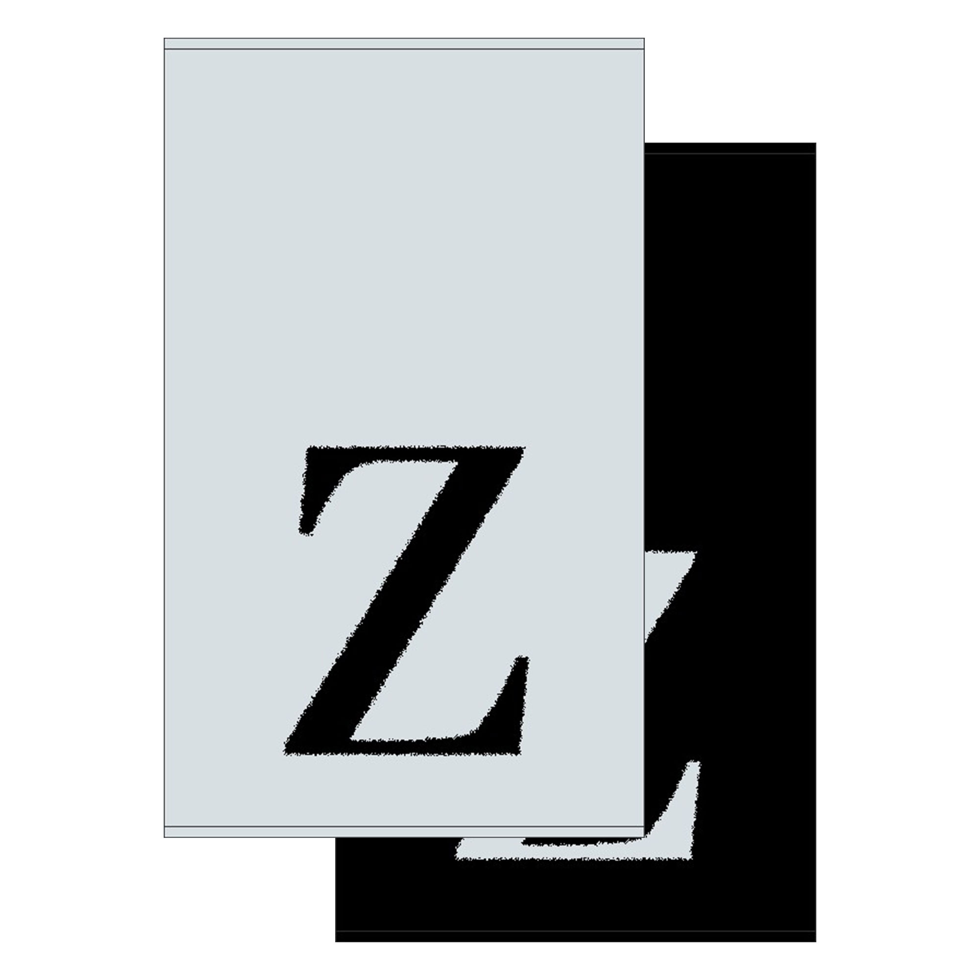 2er Set - Kleines Handtuch mit Buchstabe "Z", 2 Farben  