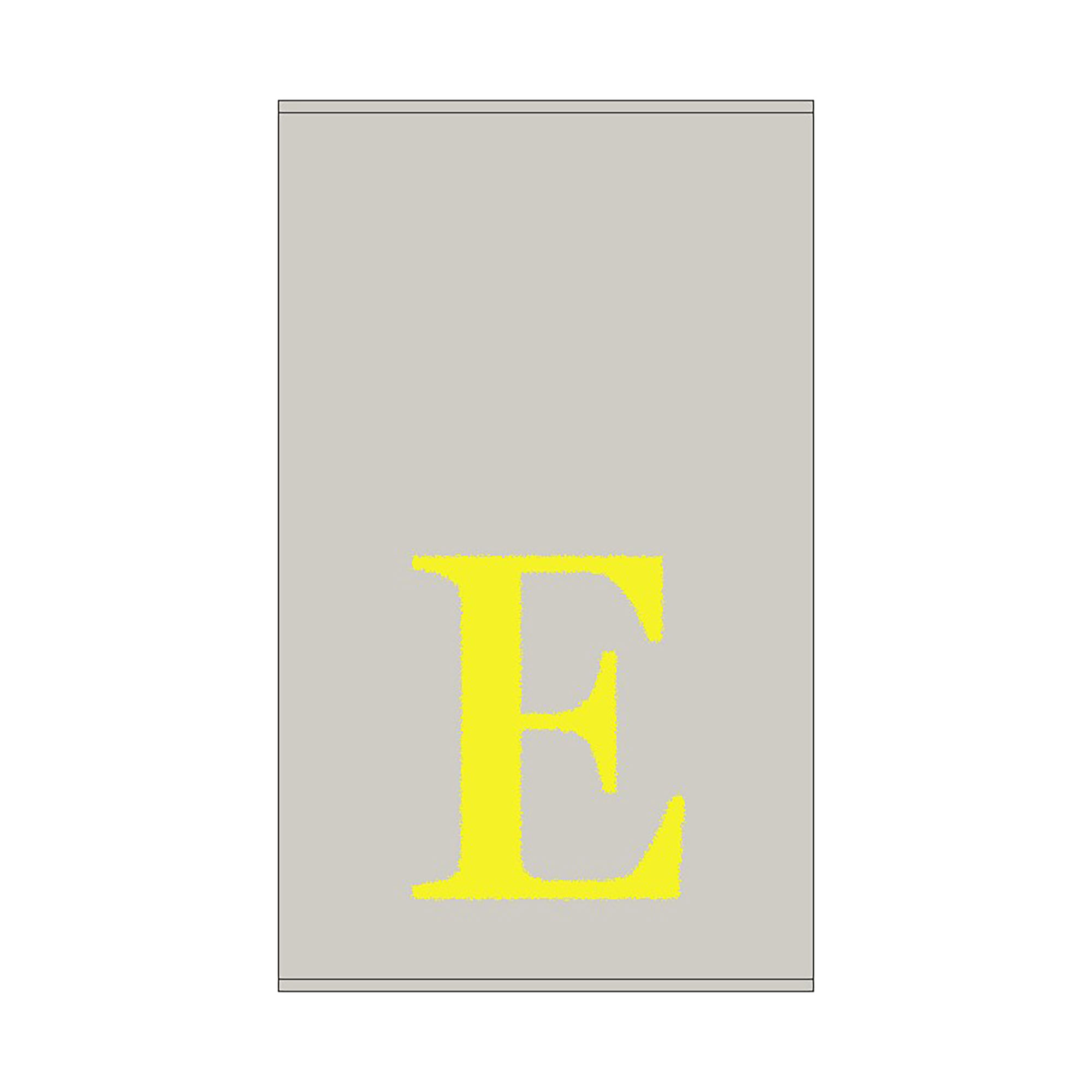 2er Set - Kleines Handtuch mit Buchstabe "E", 2 Farben 
