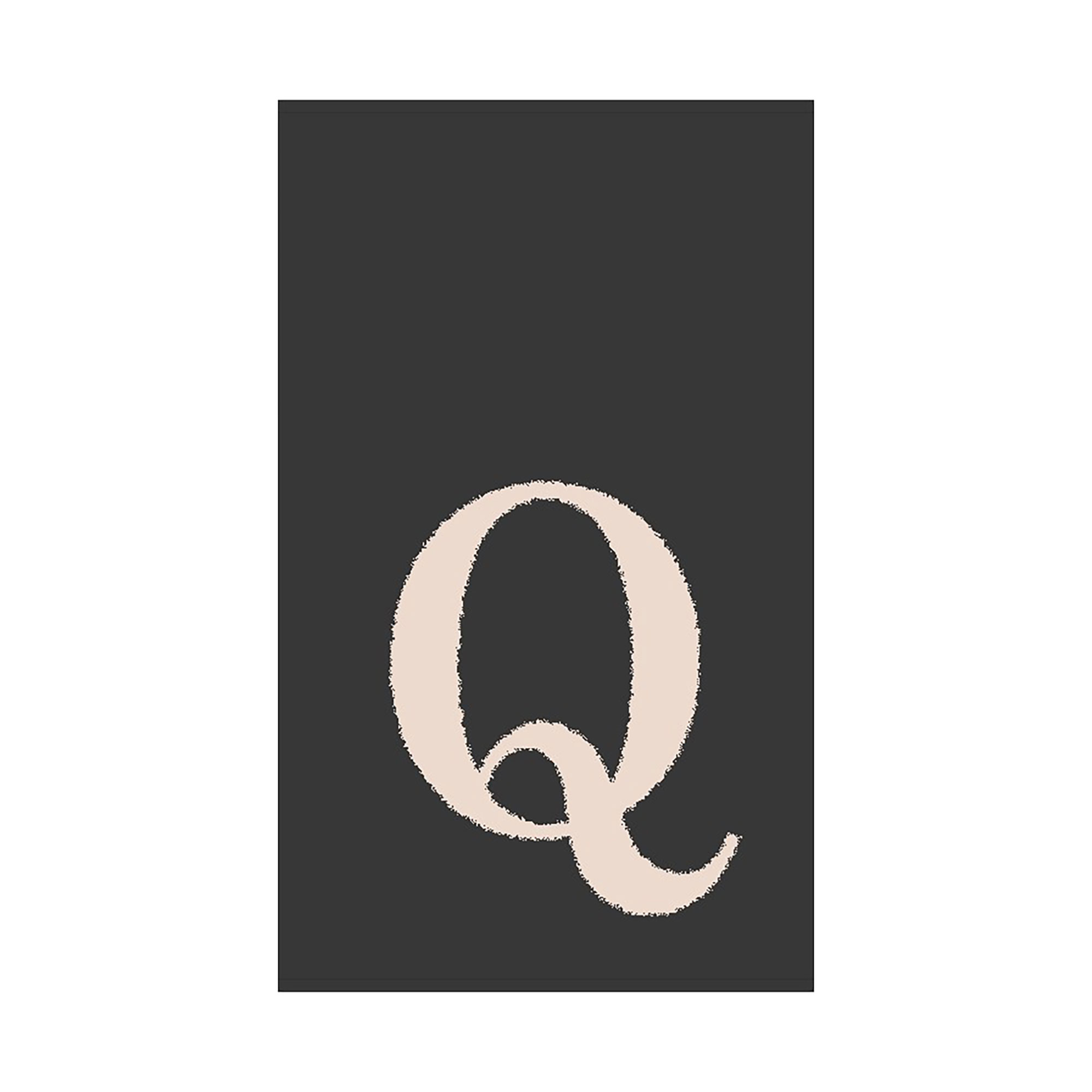 2er Set - Kleines Handtuch mit Buchstabe "Q", 2 Farben  