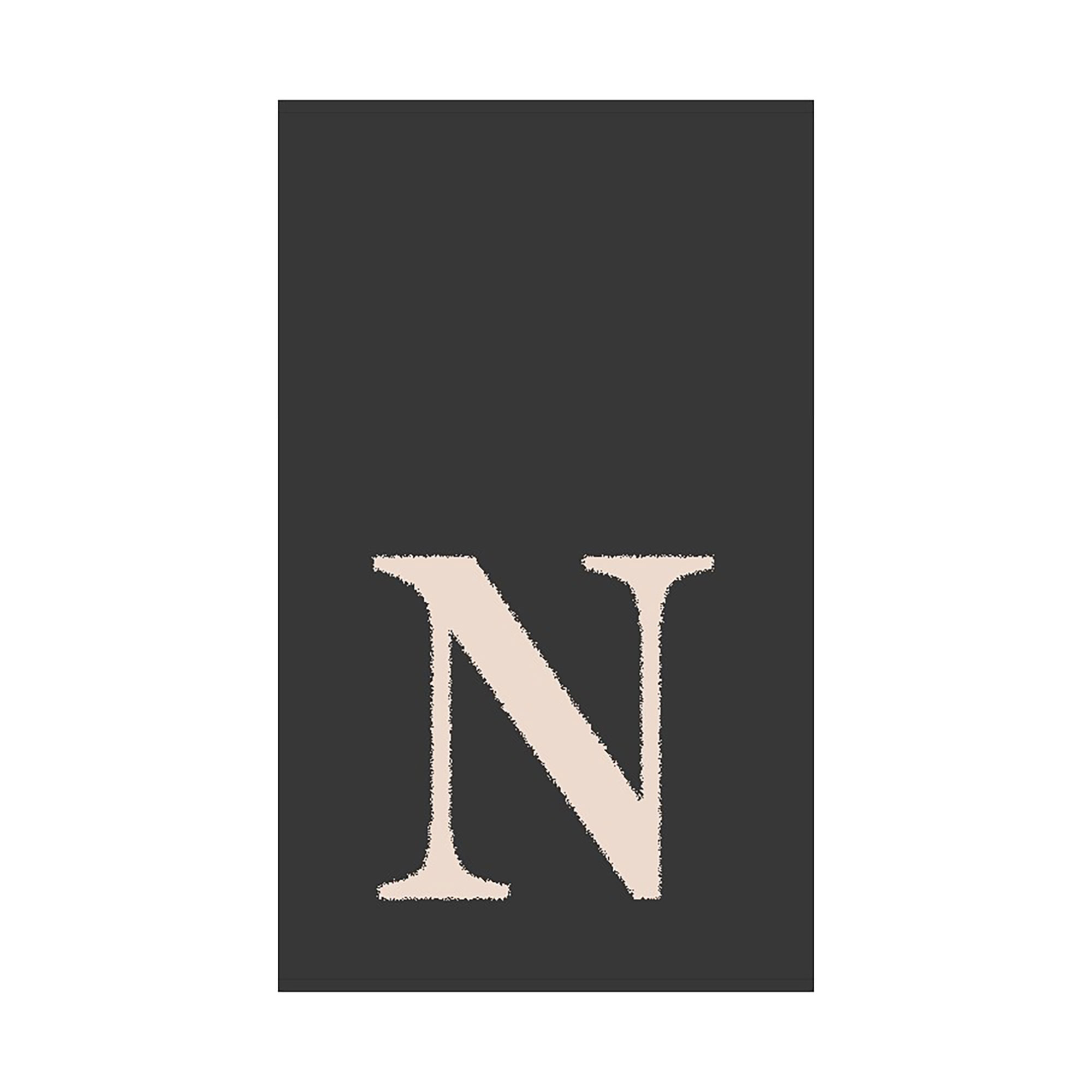 2er Set - Kleines Handtuch mit Buchstabe "N", 2 Farben  