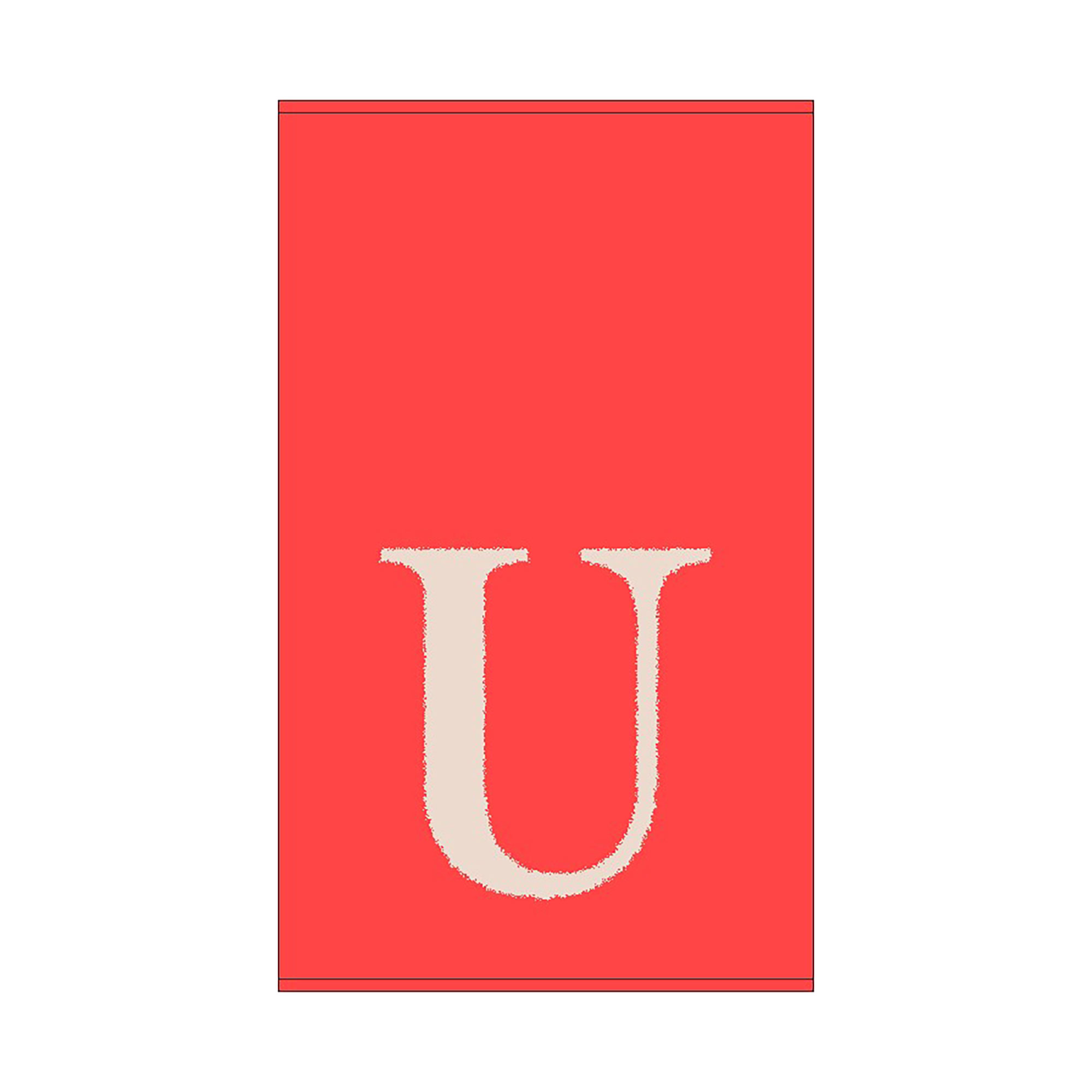 2er Set - Kleines Handtuch mit Buchstabe "U", 2 Farben 