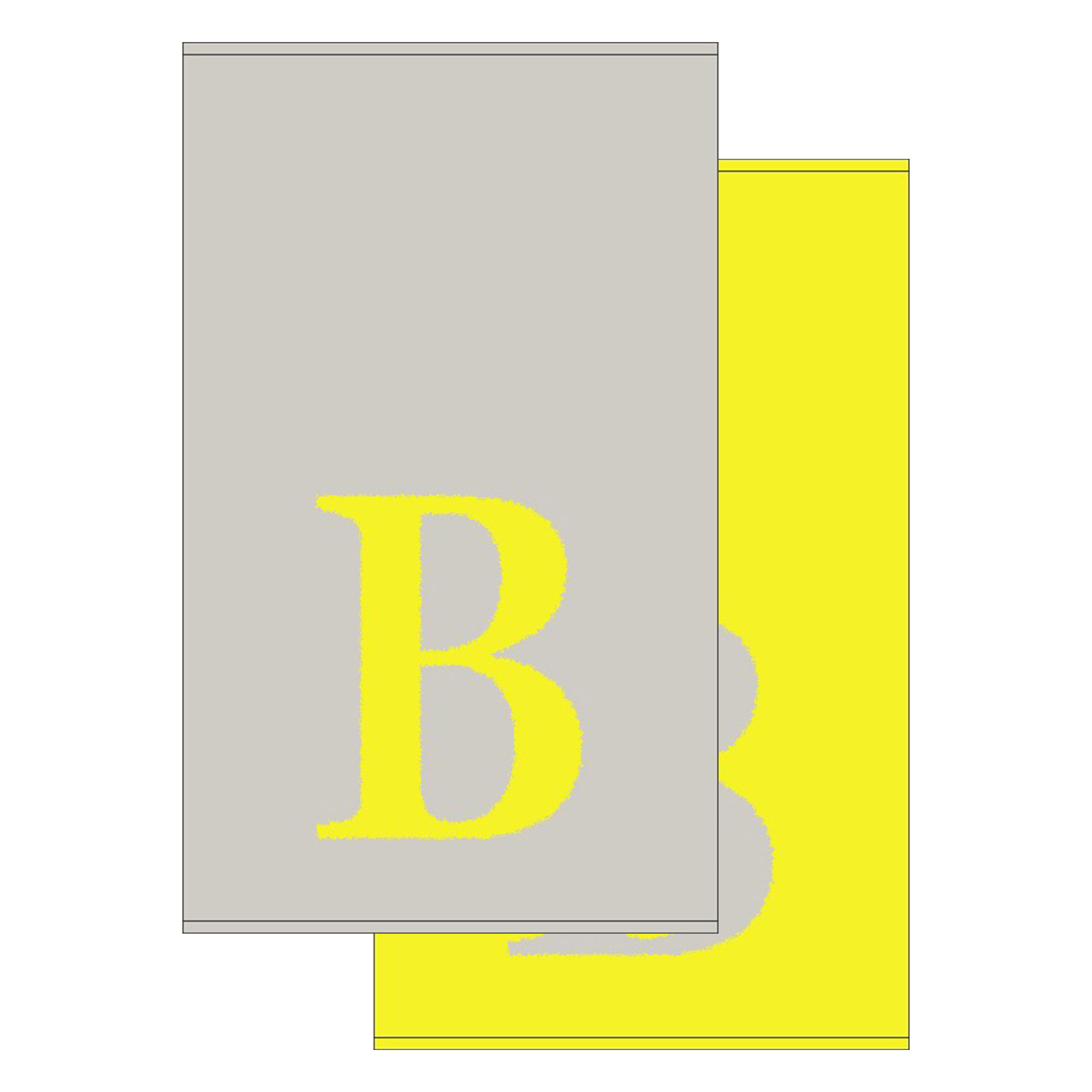 2er Set - Kleines Handtuch mit Buchstabe "B", 2 Farben 