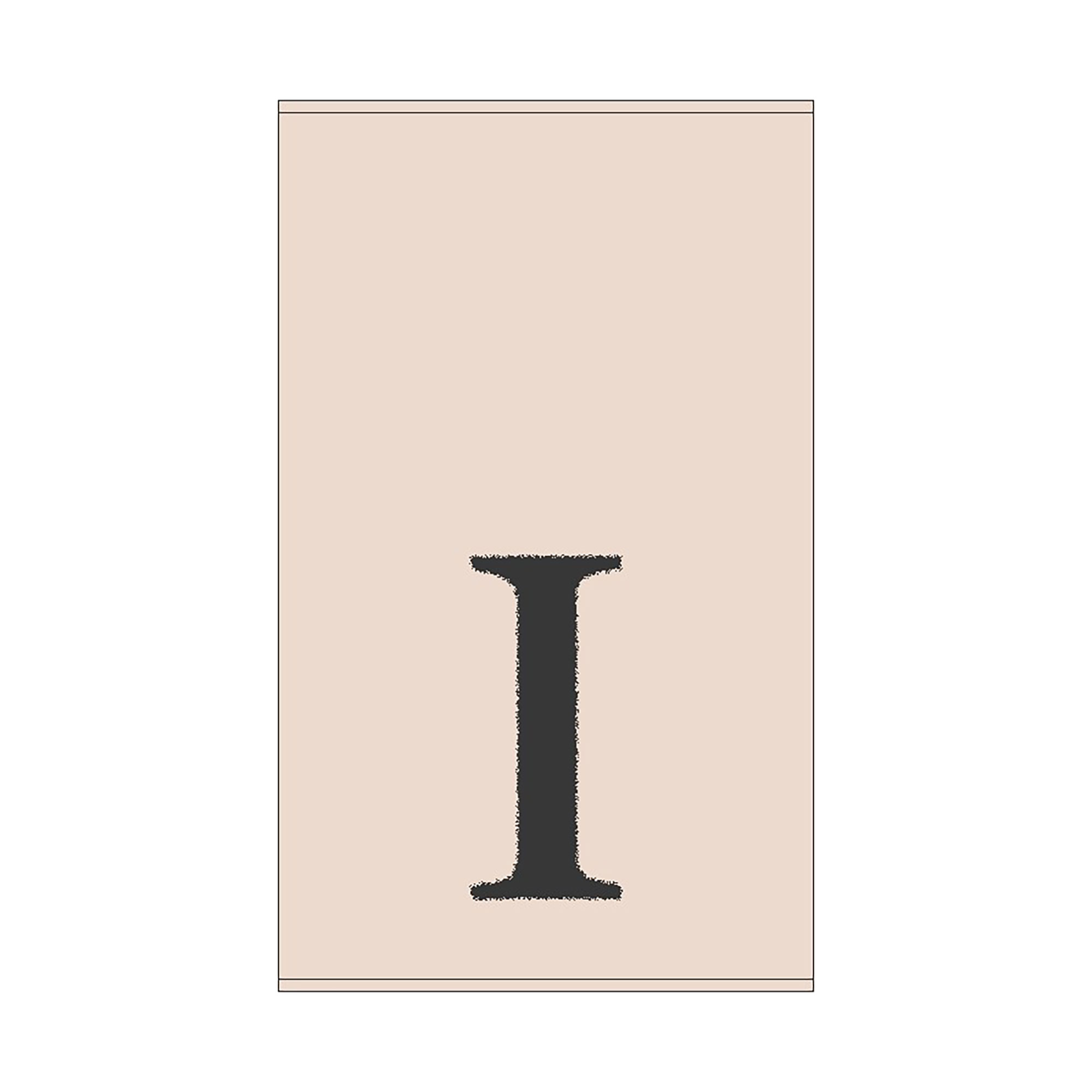 2er Set - Kleines Handtuch mit Buchstabe "I", 2 Farben 