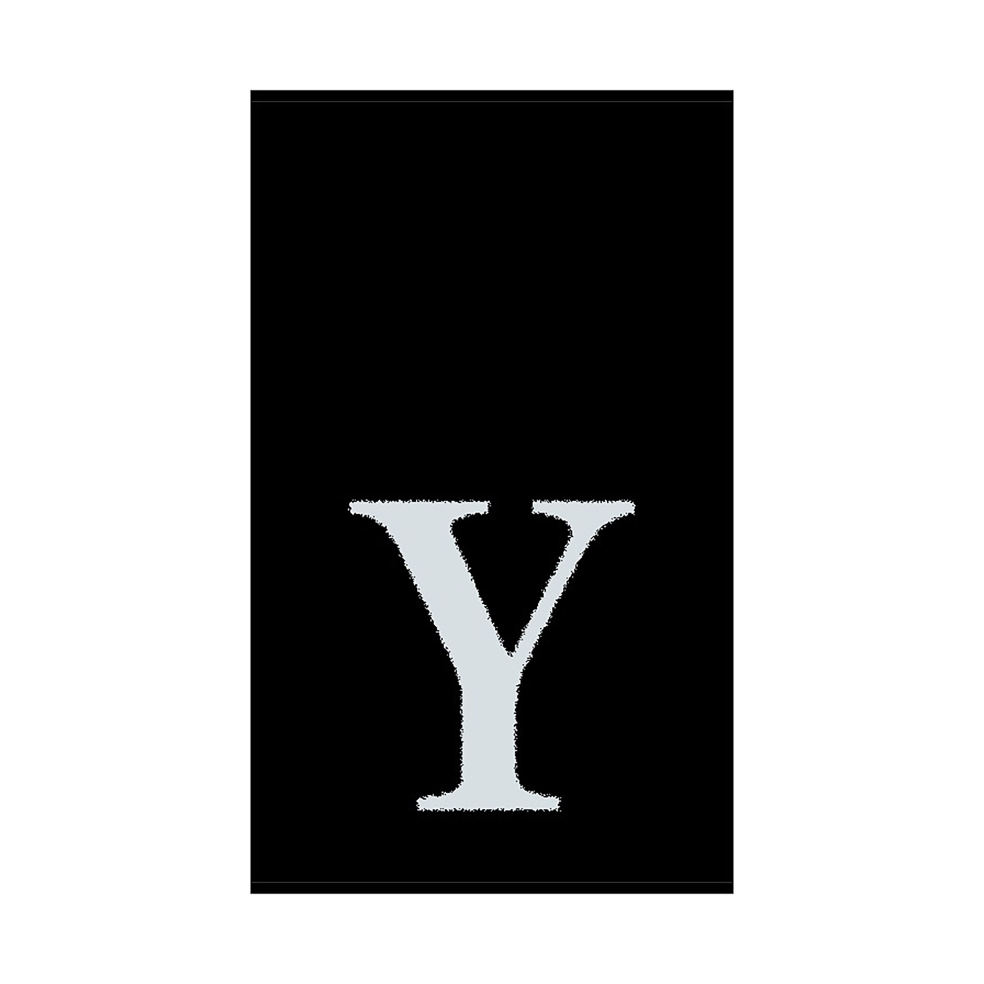 2er Set - Kleines Handtuch mit Buchstabe "Y", 2 Farben  