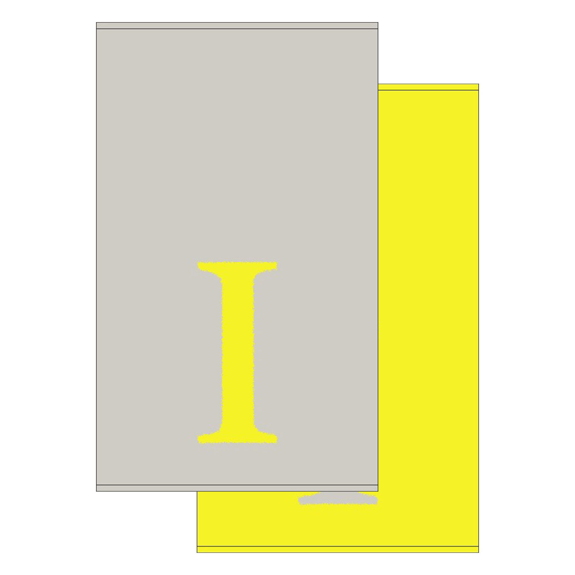 2er Set - Kleines Handtuch mit Buchstabe "I", 2 Farben 