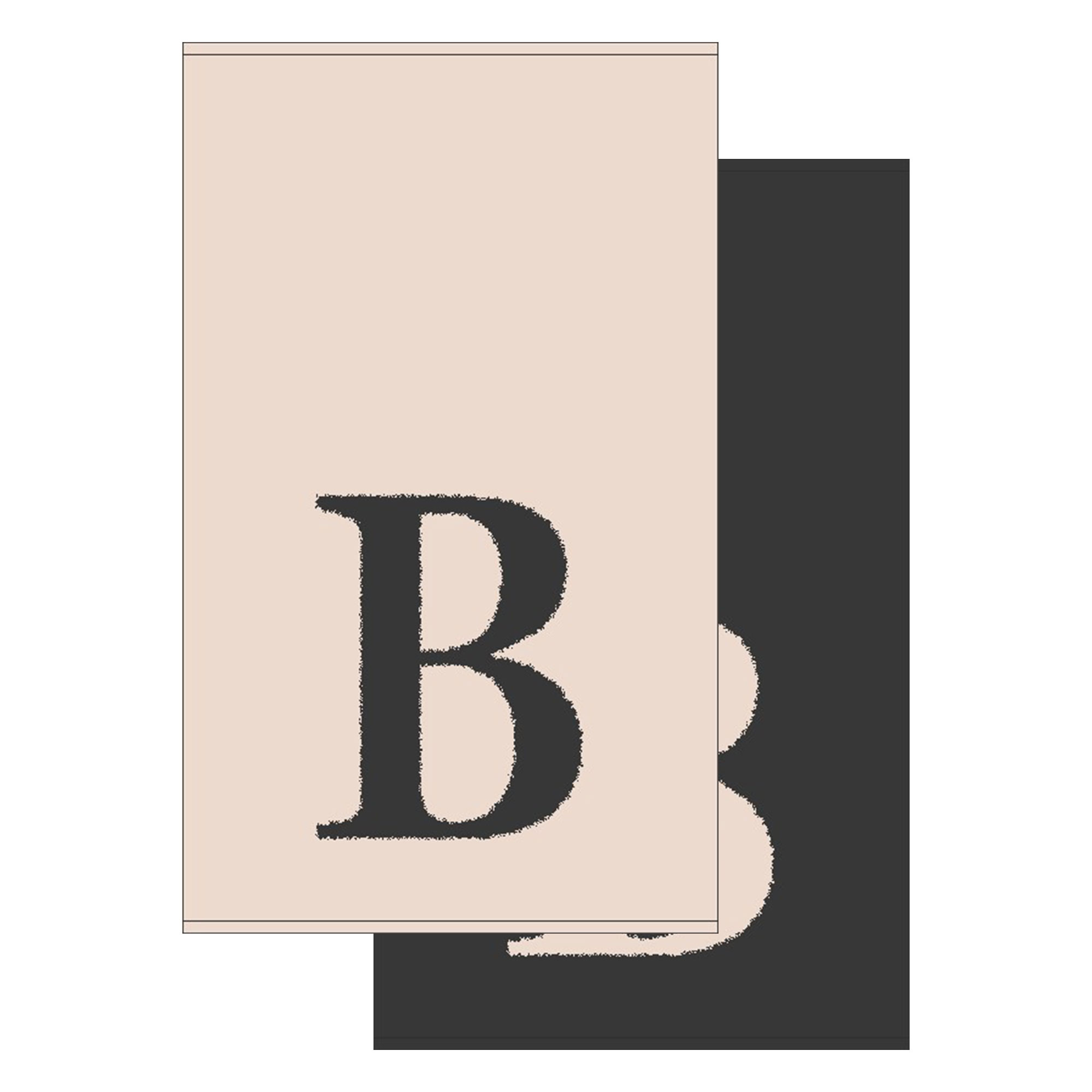 2er Set - Kleines Handtuch mit Buchstabe "B", 2 Farben 2er Set - Kleines Handtuch mit Buchstabe "B", 2 Farben