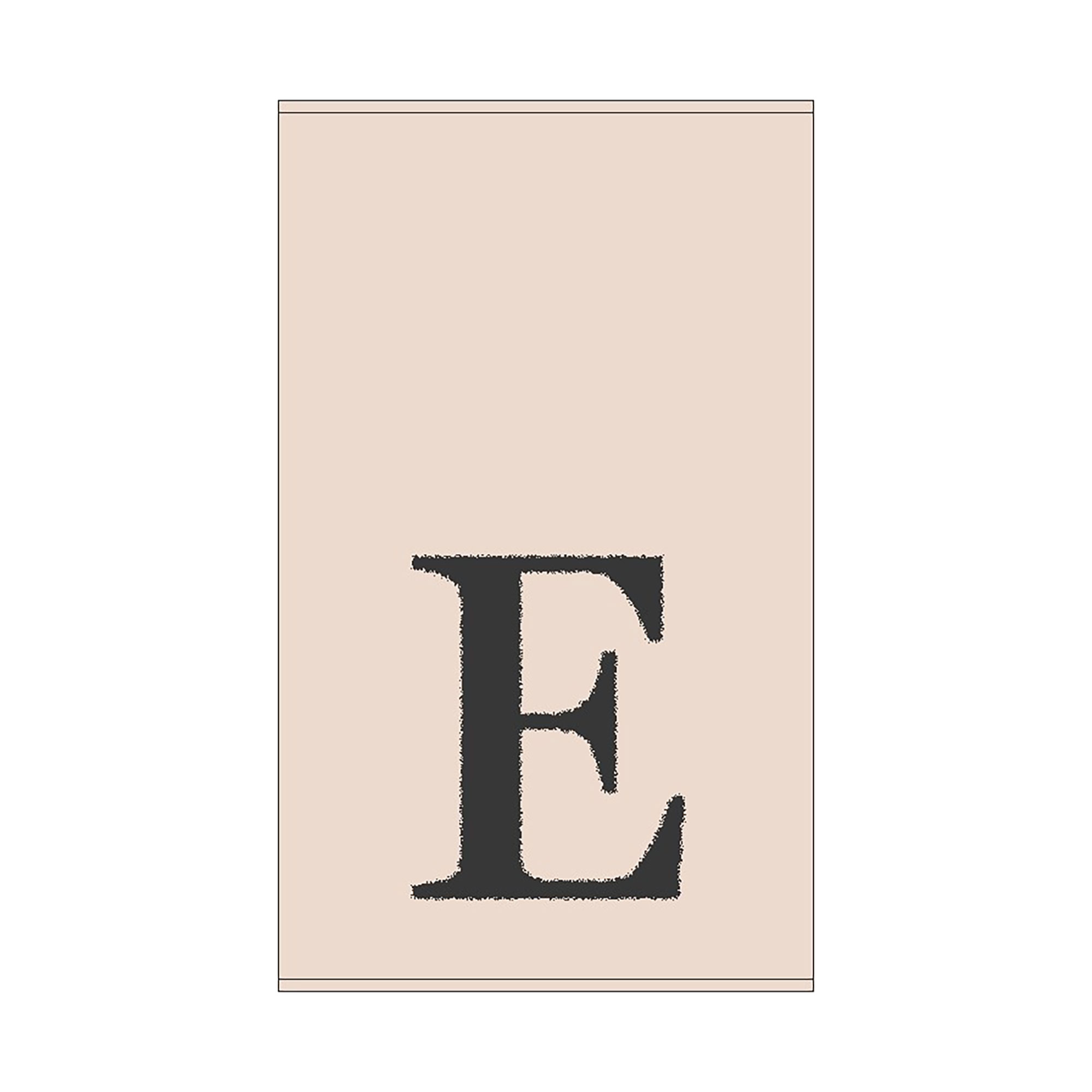 2er Set - Kleines Handtuch mit Buchstabe "E", 2 Farben 
