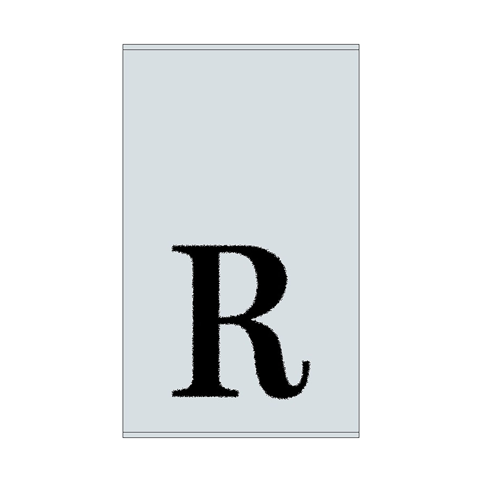2er Set - Kleines Handtuch mit Buchstabe "R", 2 Farben   