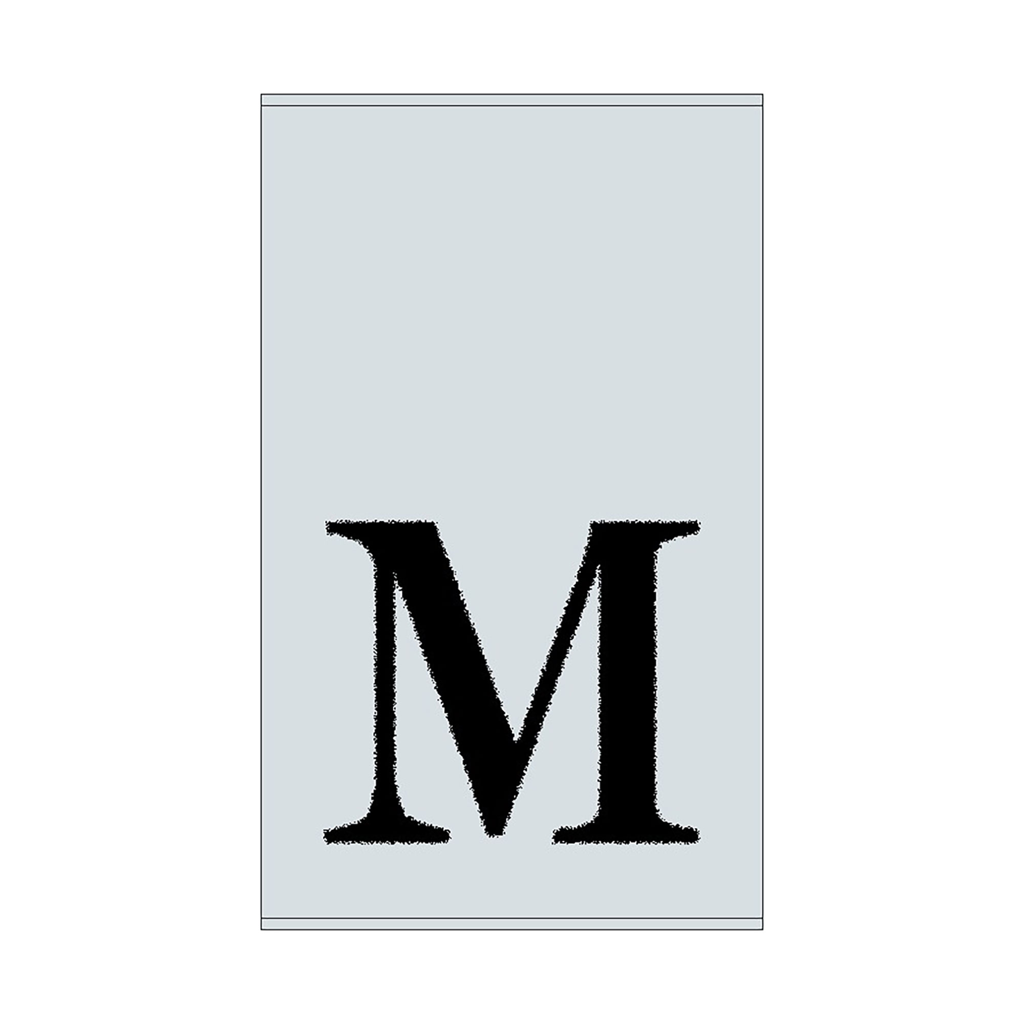 2er Set - Kleines Handtuch mit Buchstabe "M", 2 Farben 