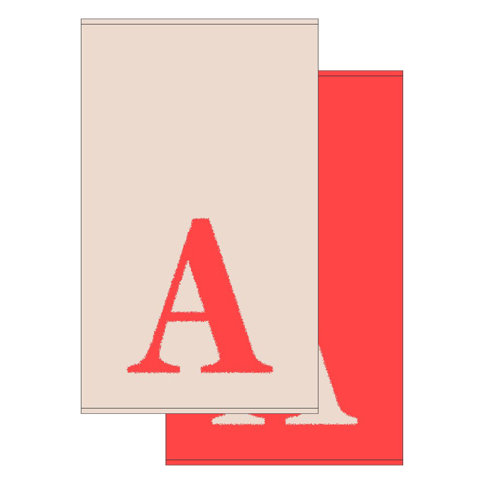 2er Set - Kleines Handtuch mit Buchstabe "A", 2 Farben 2er Set - Kleines Handtuch mit Buchstabe "A", 2 Farben