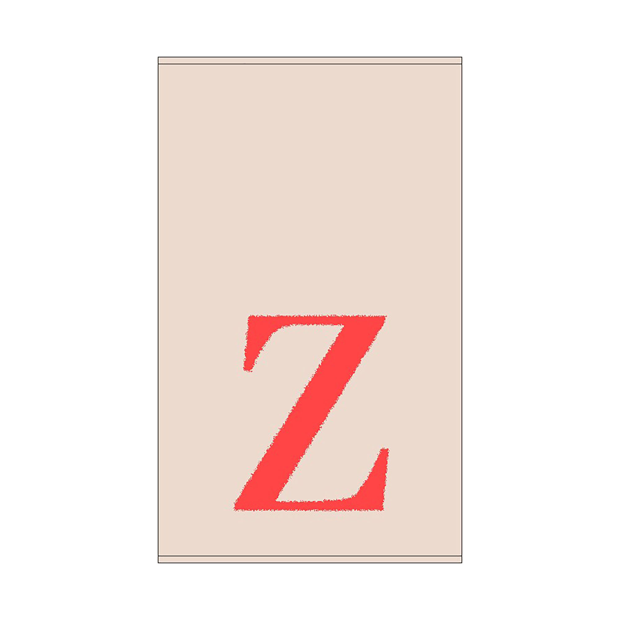 2er Set - Kleines Handtuch mit Buchstabe "Z", 2 Farben  