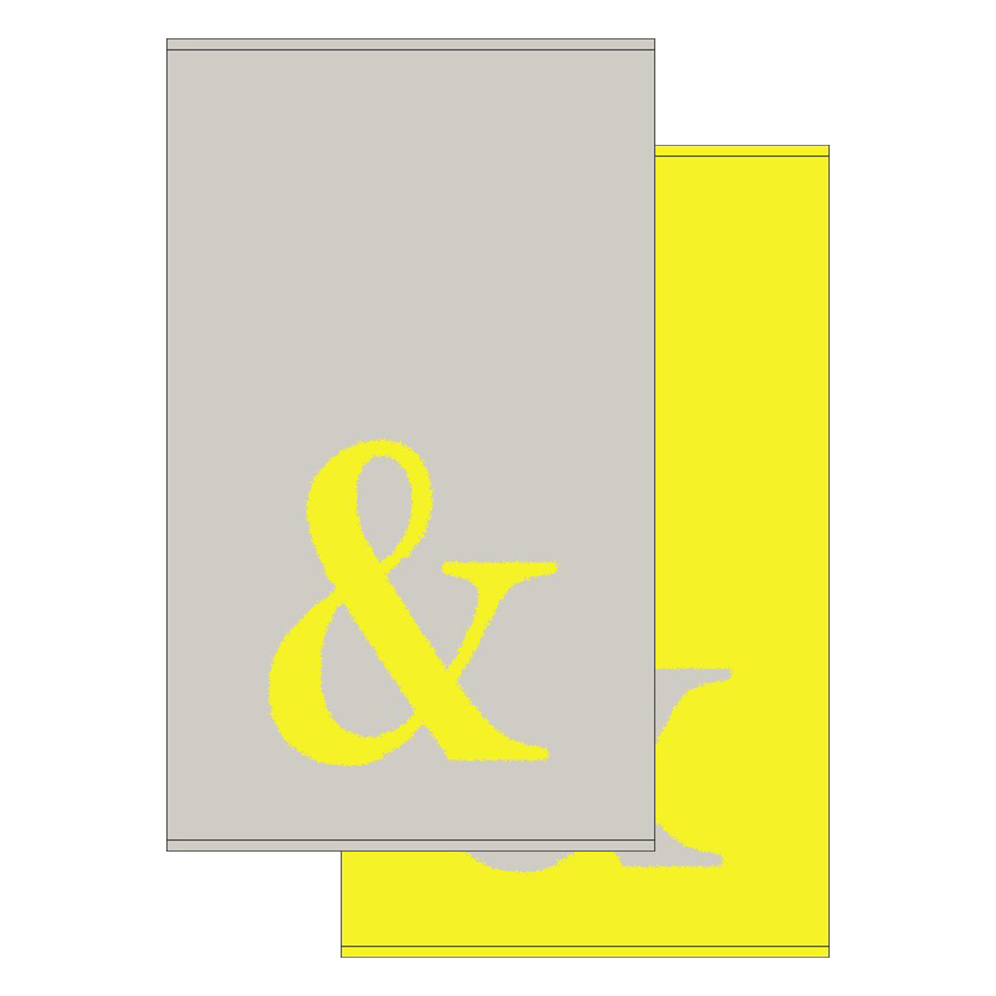 2er Set - Kleines Handtuch mit Buchstabe "&", 2 Farben   