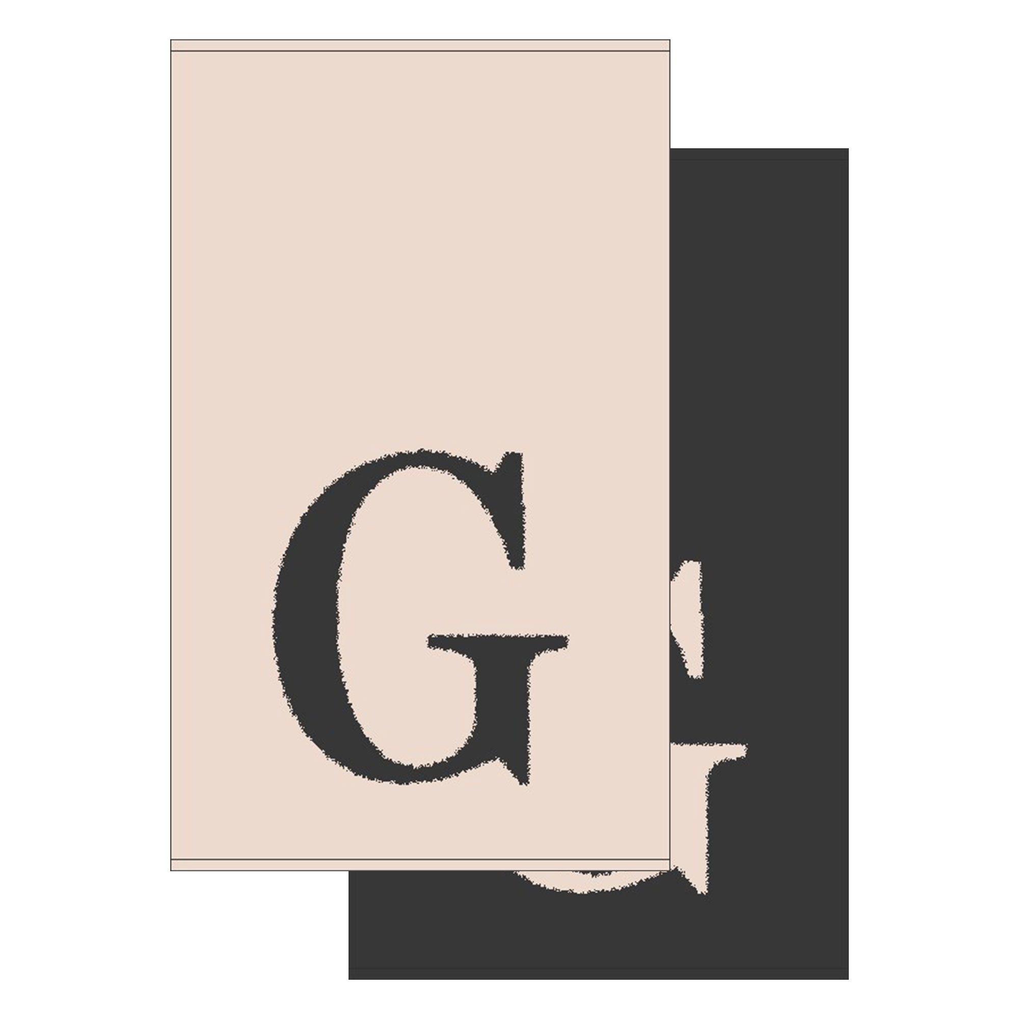2er Set - Kleines Handtuch mit Buchstabe "G", 2 Farben 