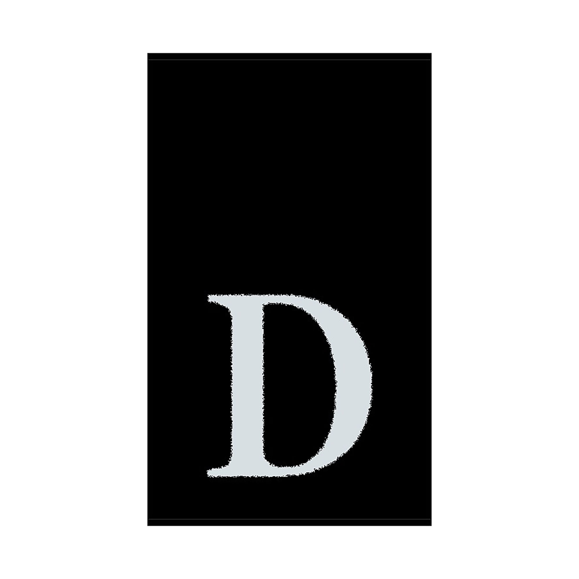 2er Set - Kleines Handtuch mit Buchstabe "D", 2 Farben 