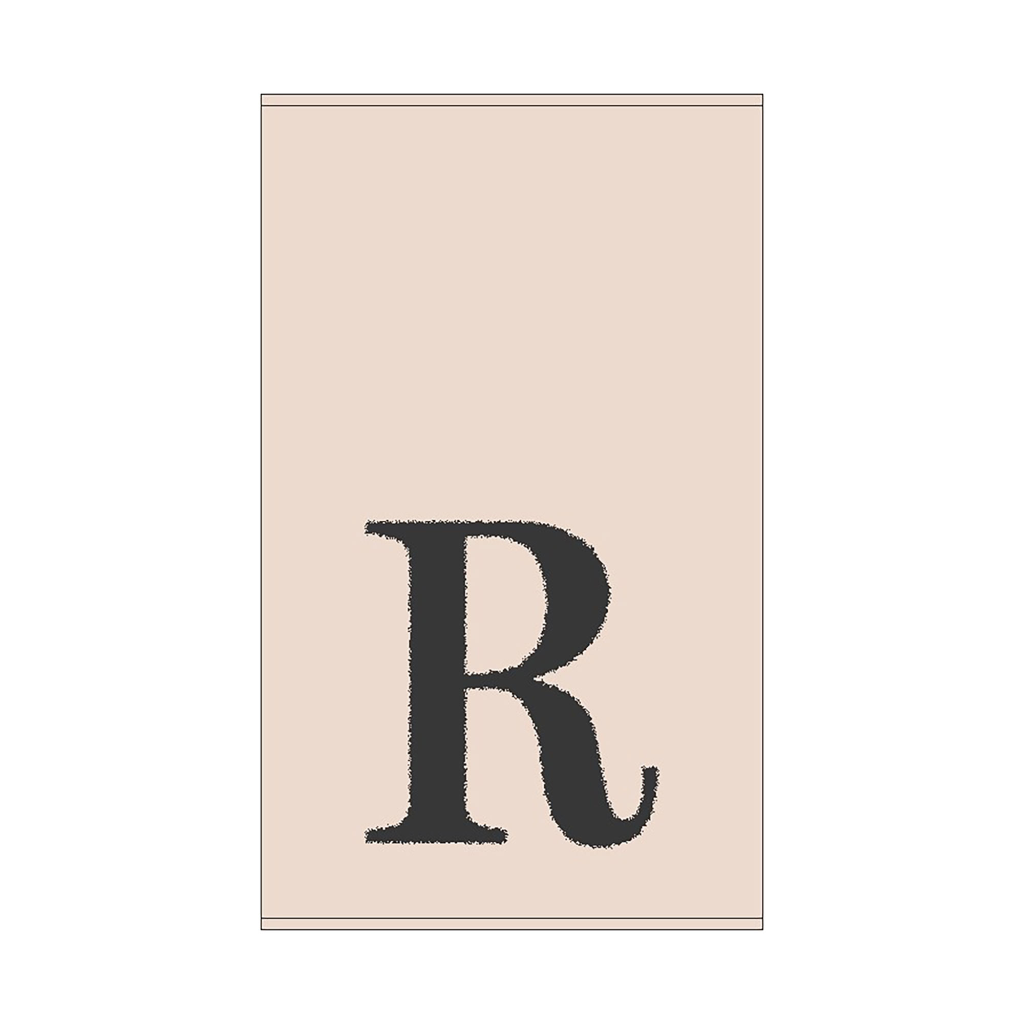 2er Set - Kleines Handtuch mit Buchstabe "R", 2 Farben 2er Set - Kleines Handtuch mit Buchstabe "R", 2 Farben