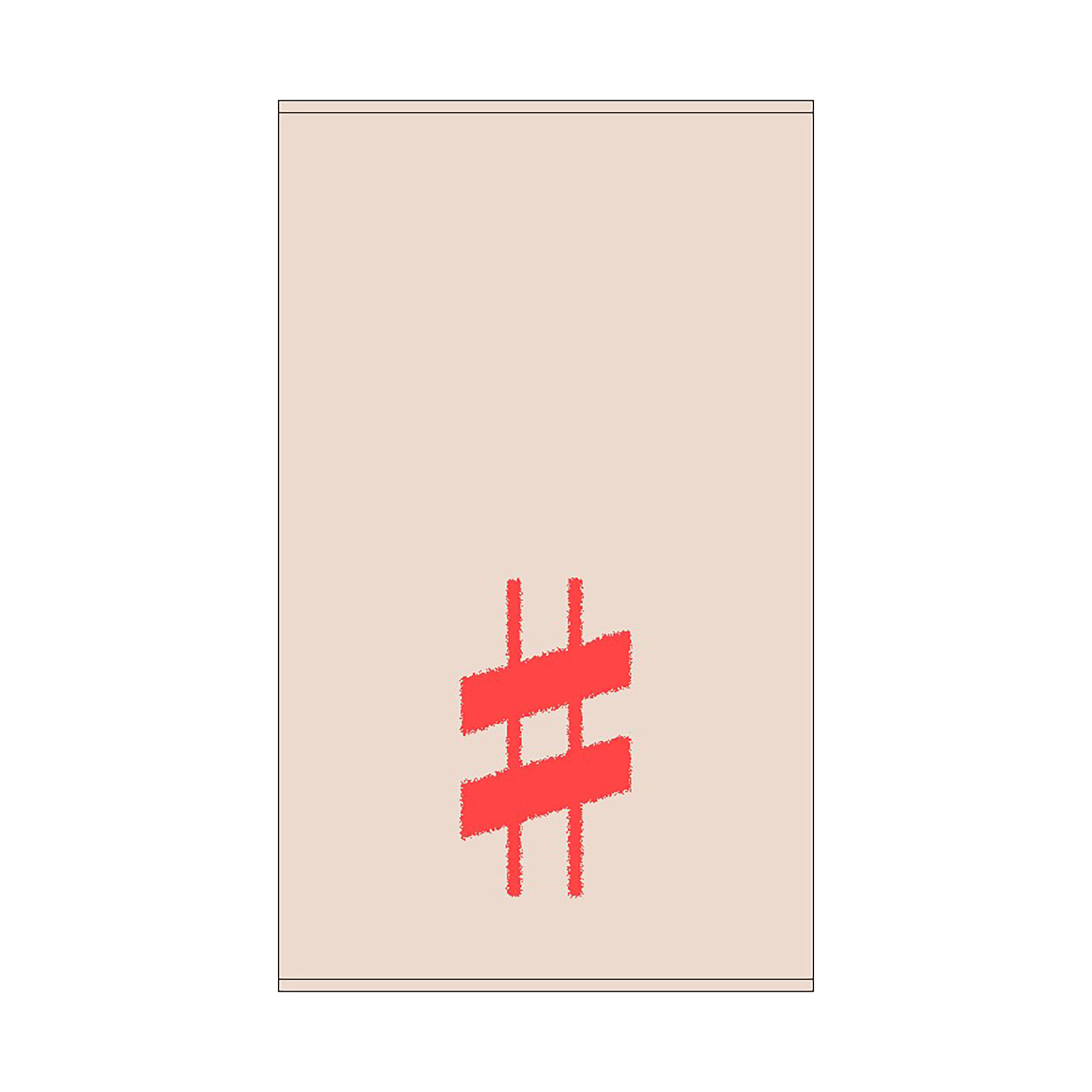 2er Set - Kleines Handtuch mit Buchstabe "#", 2 Farben  