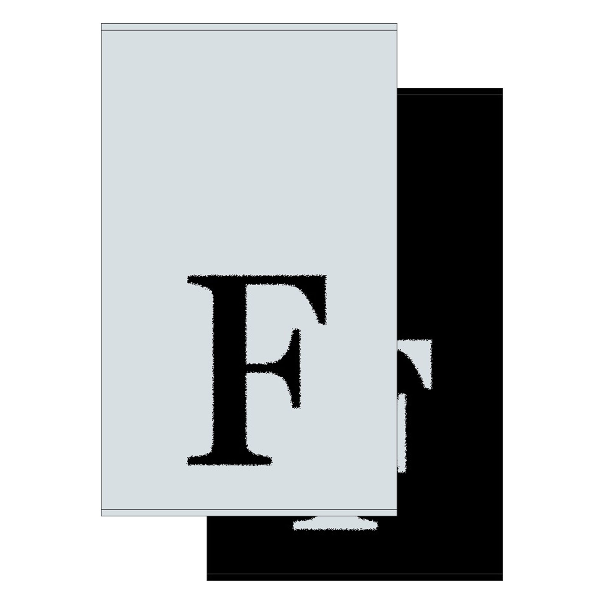 2er Set - Kleines Handtuch mit Buchstabe "F", 2 Farben 