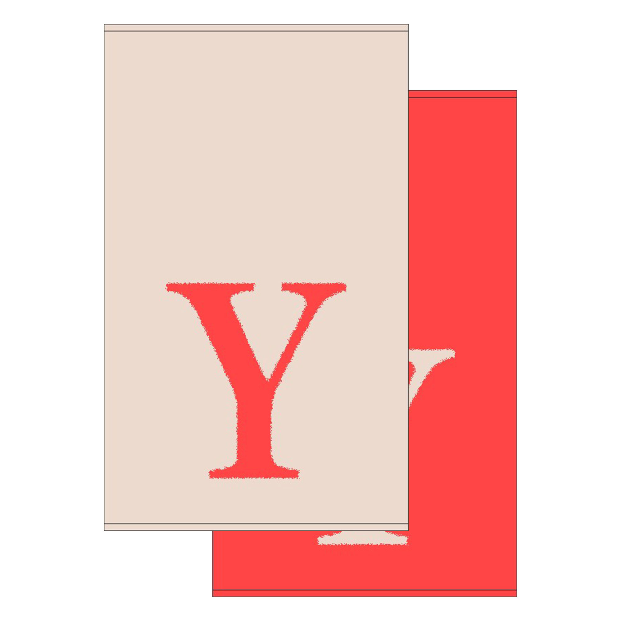 2er Set - Kleines Handtuch mit Buchstabe "Y", 2 Farben 2er Set - Kleines Handtuch mit Buchstabe "Y", 2 Farben