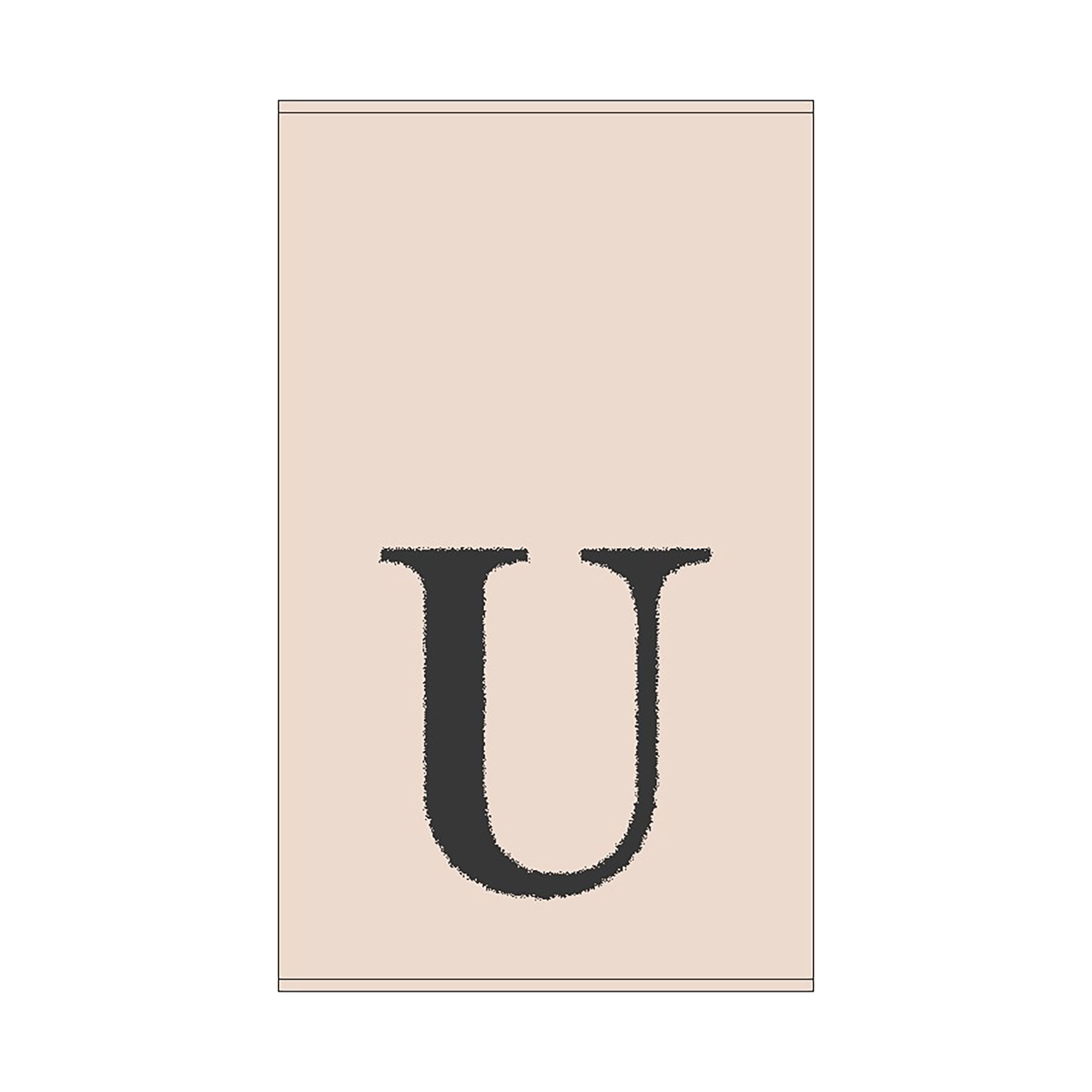 2er Set - Kleines Handtuch mit Buchstabe "U", 2 Farben 