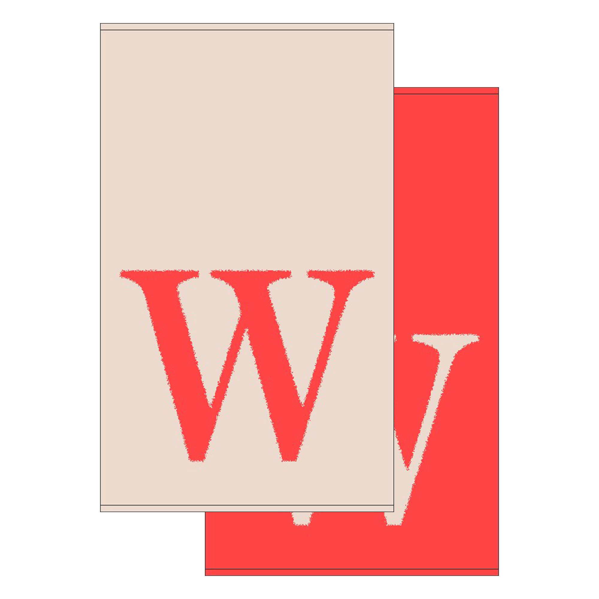 2er Set - Kleines Handtuch mit Buchstabe "W", 2 Farben  