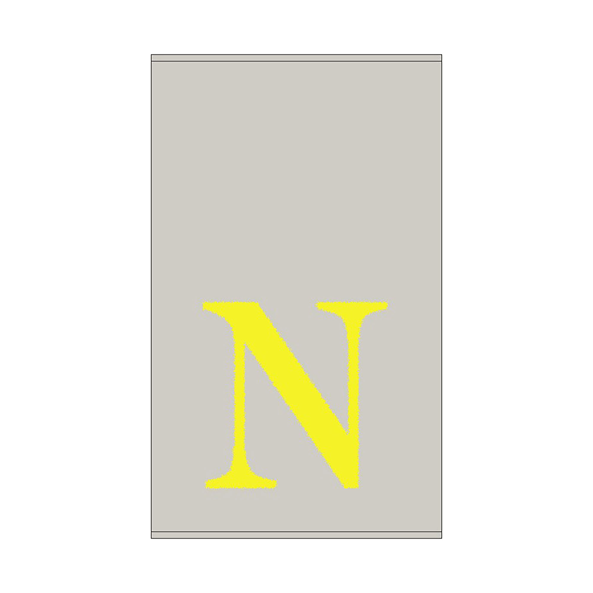 2er Set - Kleines Handtuch mit Buchstabe "N", 2 Farben  