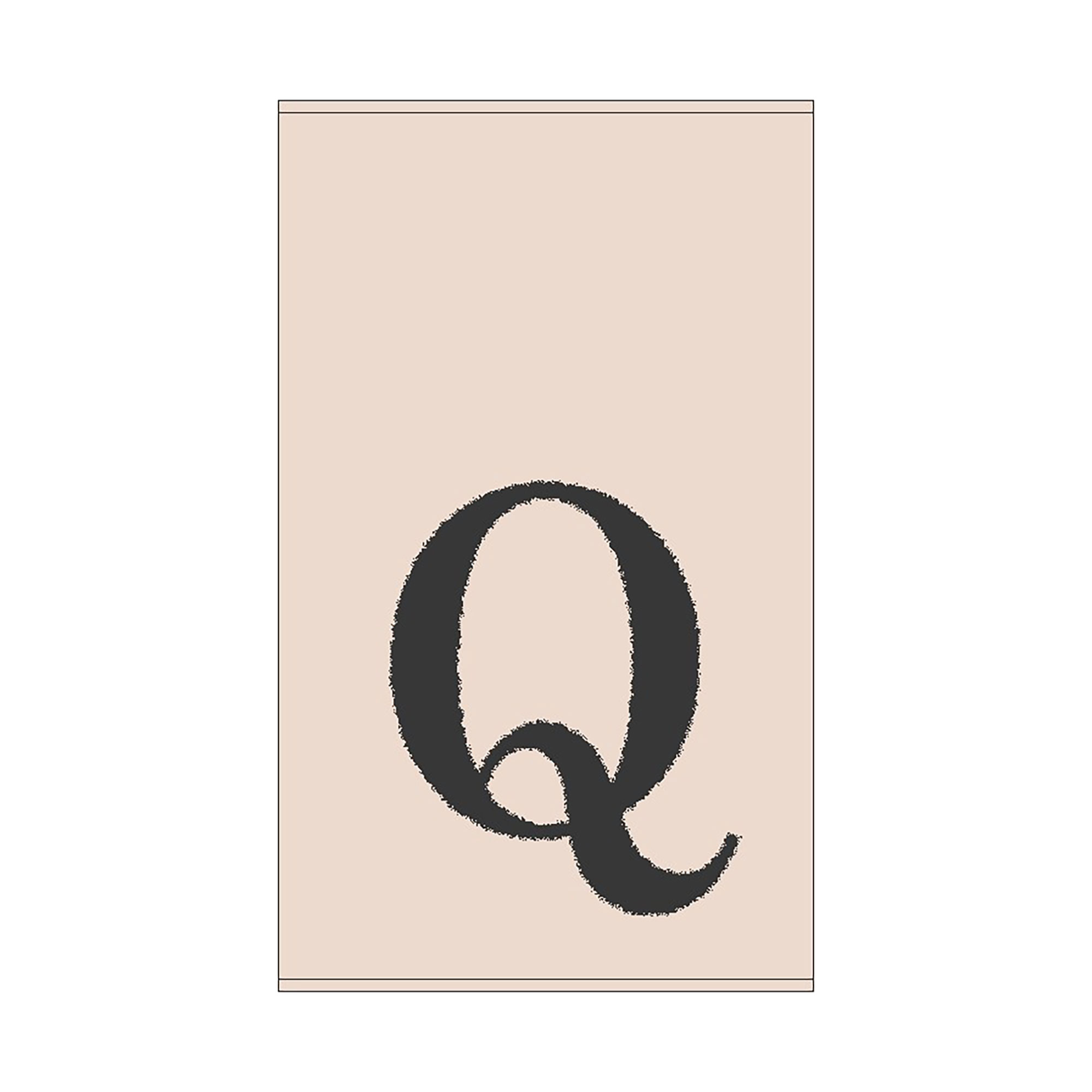 2er Set - Kleines Handtuch mit Buchstabe "Q", 2 Farben  
