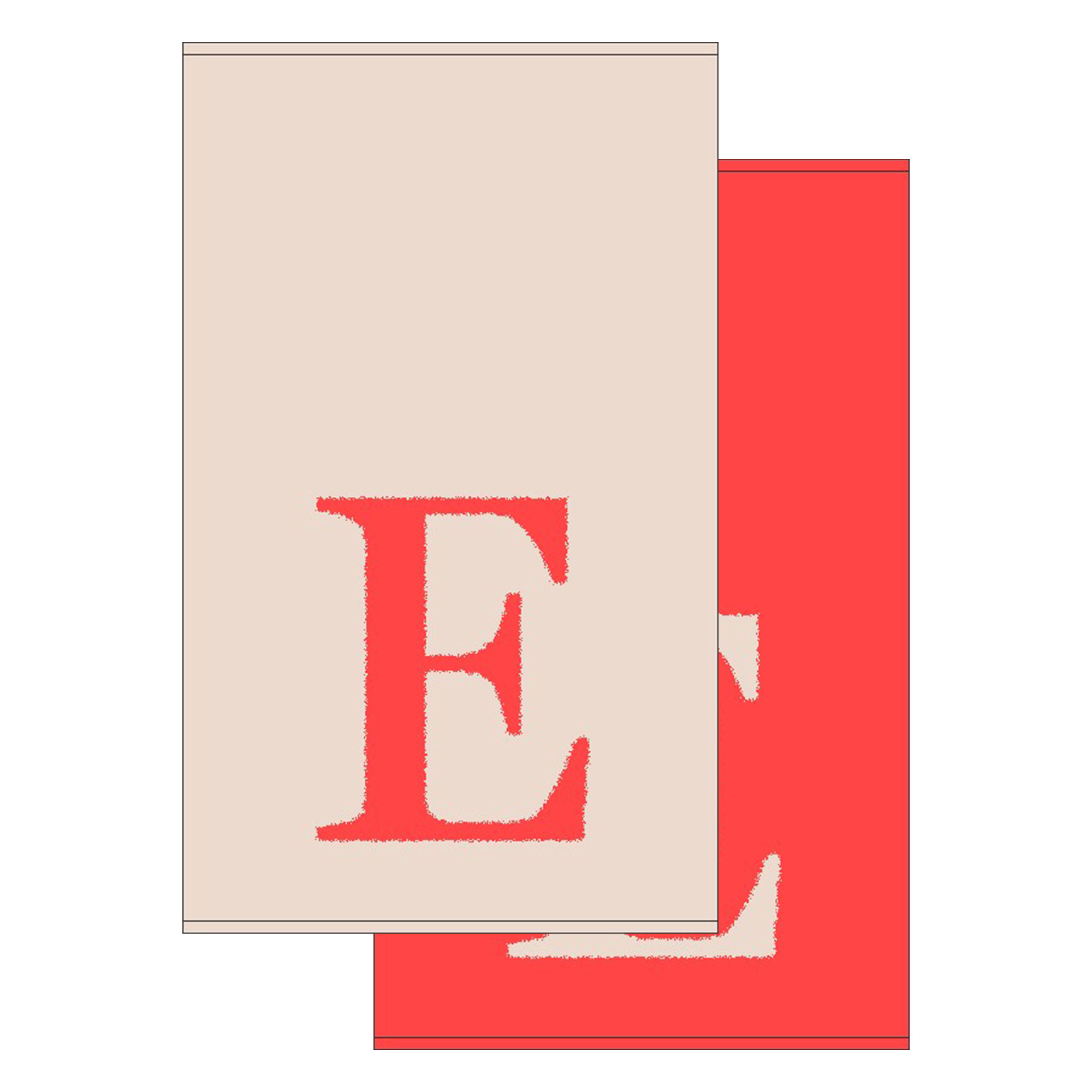 2er Set - Kleines Handtuch mit Buchstabe "E", 2 Farben 2er Set - Kleines Handtuch mit Buchstabe "E", 2 Farben